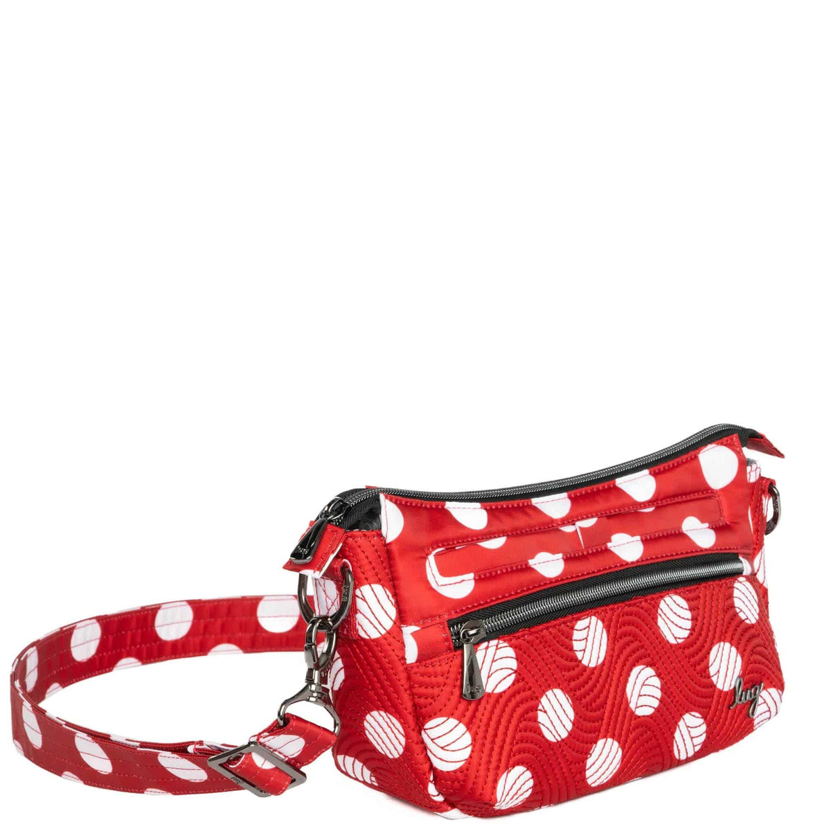 Dash Classic Crossbody - CRIMSON LARGE DOT - Dash_CrimsonDot_02