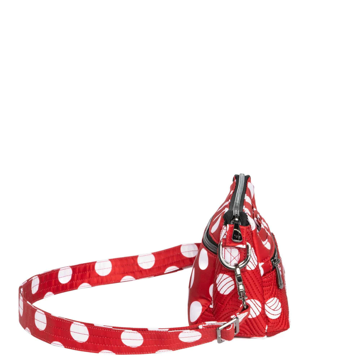 Dash Classic Crossbody - CRIMSON LARGE DOT - Dash_CrimsonDot_03