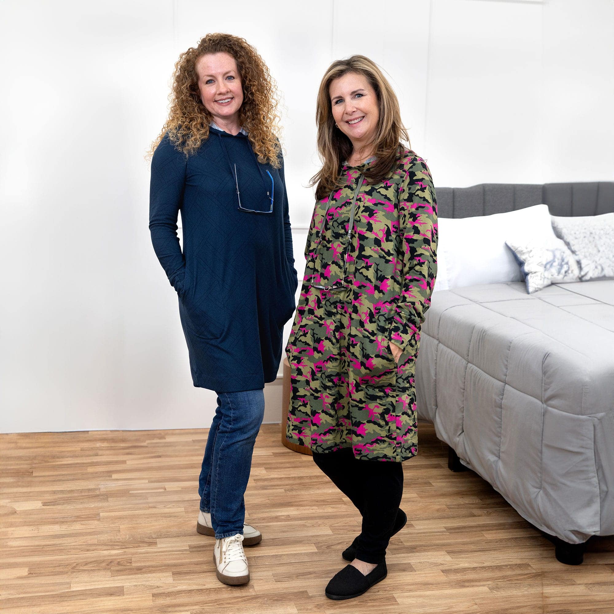 Dilly Dally Brushed Sweater Knit Lounge Dress - - DillyDallyLoungeDress_Hover