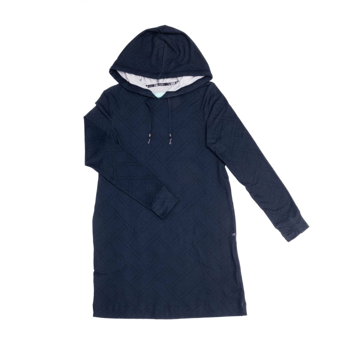 Dilly Dally Brushed Sweater Knit Lounge Dress - INDIGO - DillyDallyLoungeDress_Indigo_Flatlay