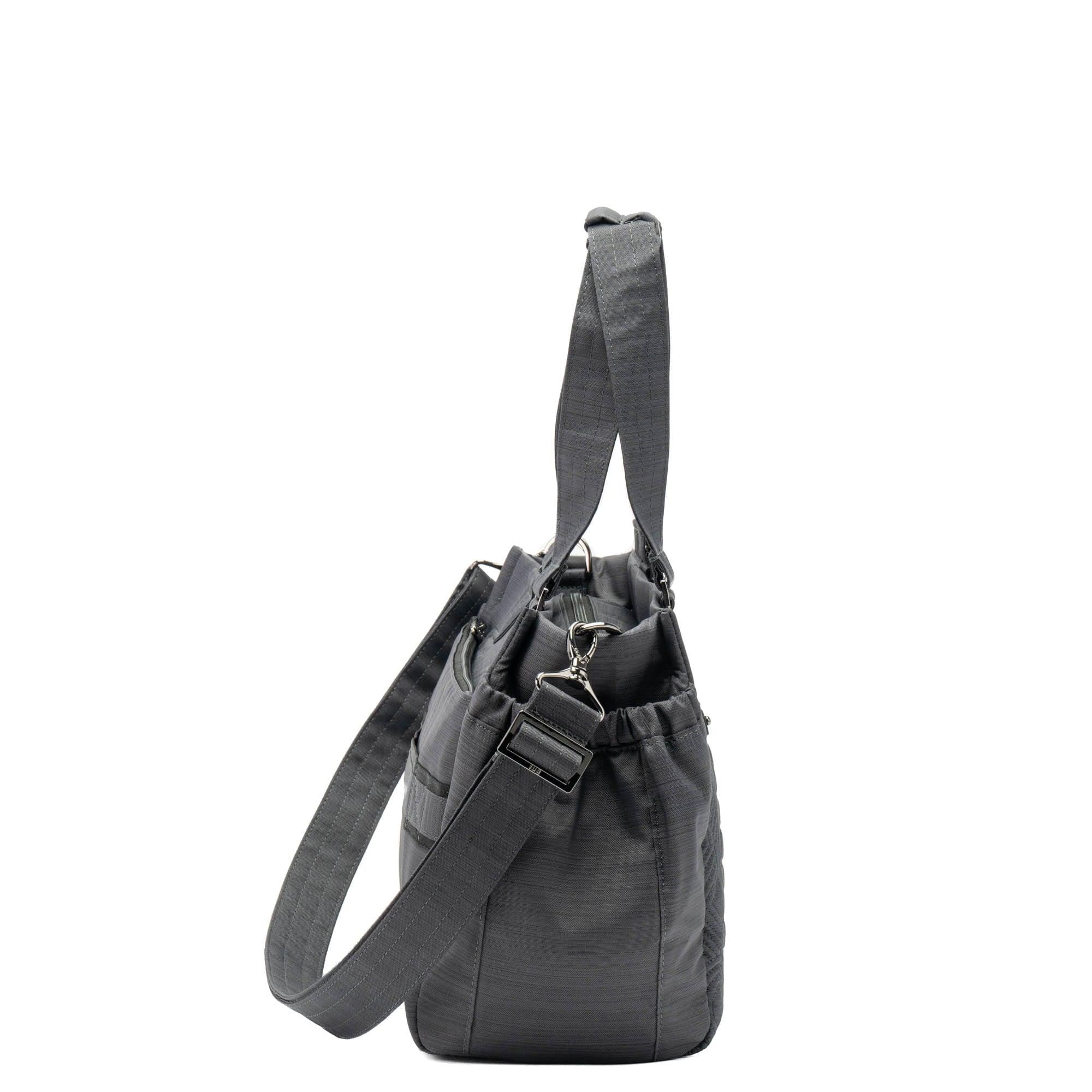 Dilly Dally Convertible Tote Bag - BRUSHED GREY - DillyDally_BrushedGrey_03