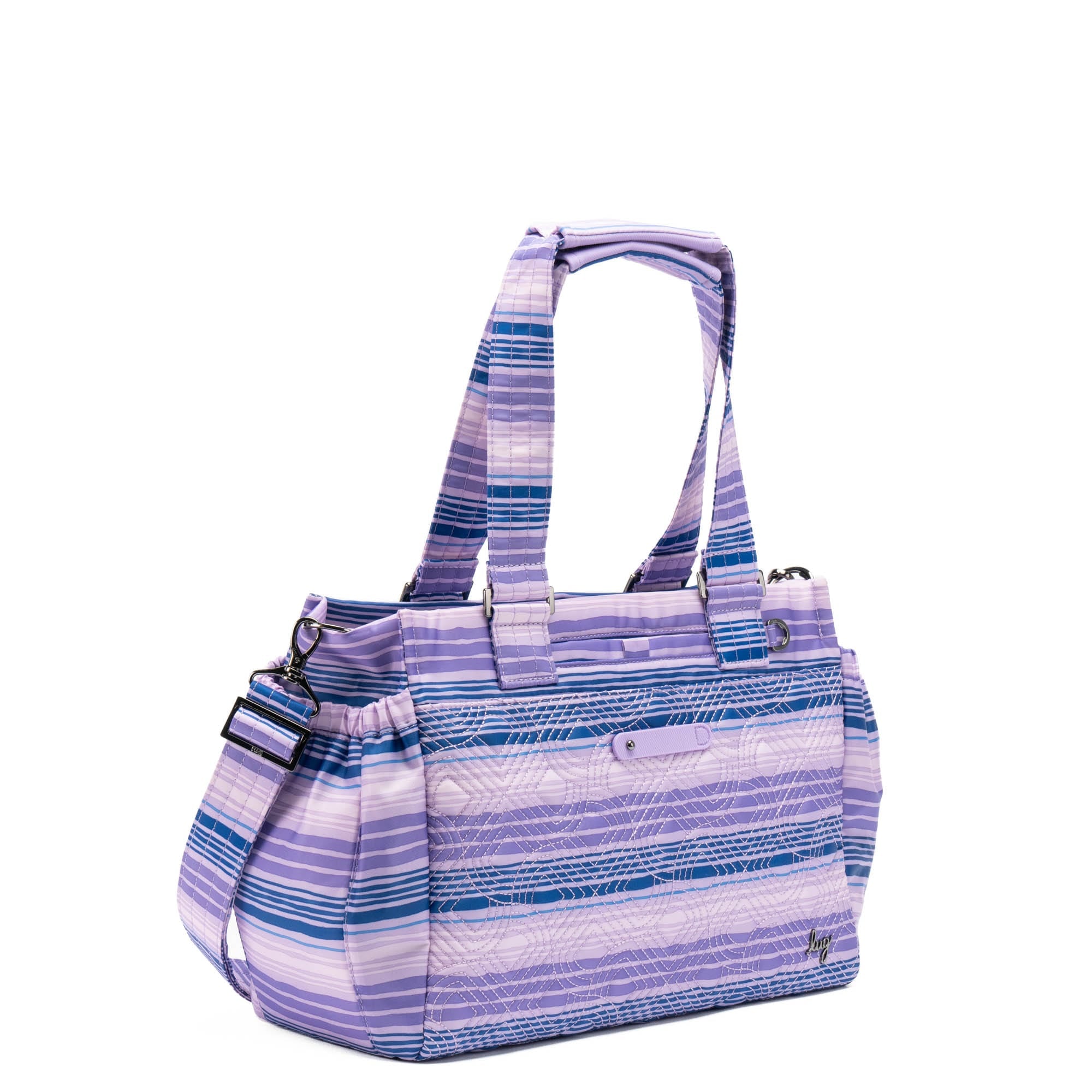 Dilly Dally Convertible Tote Bag - LOVE WAVES PURPLE - DillyDally_LovewavesPurple_02