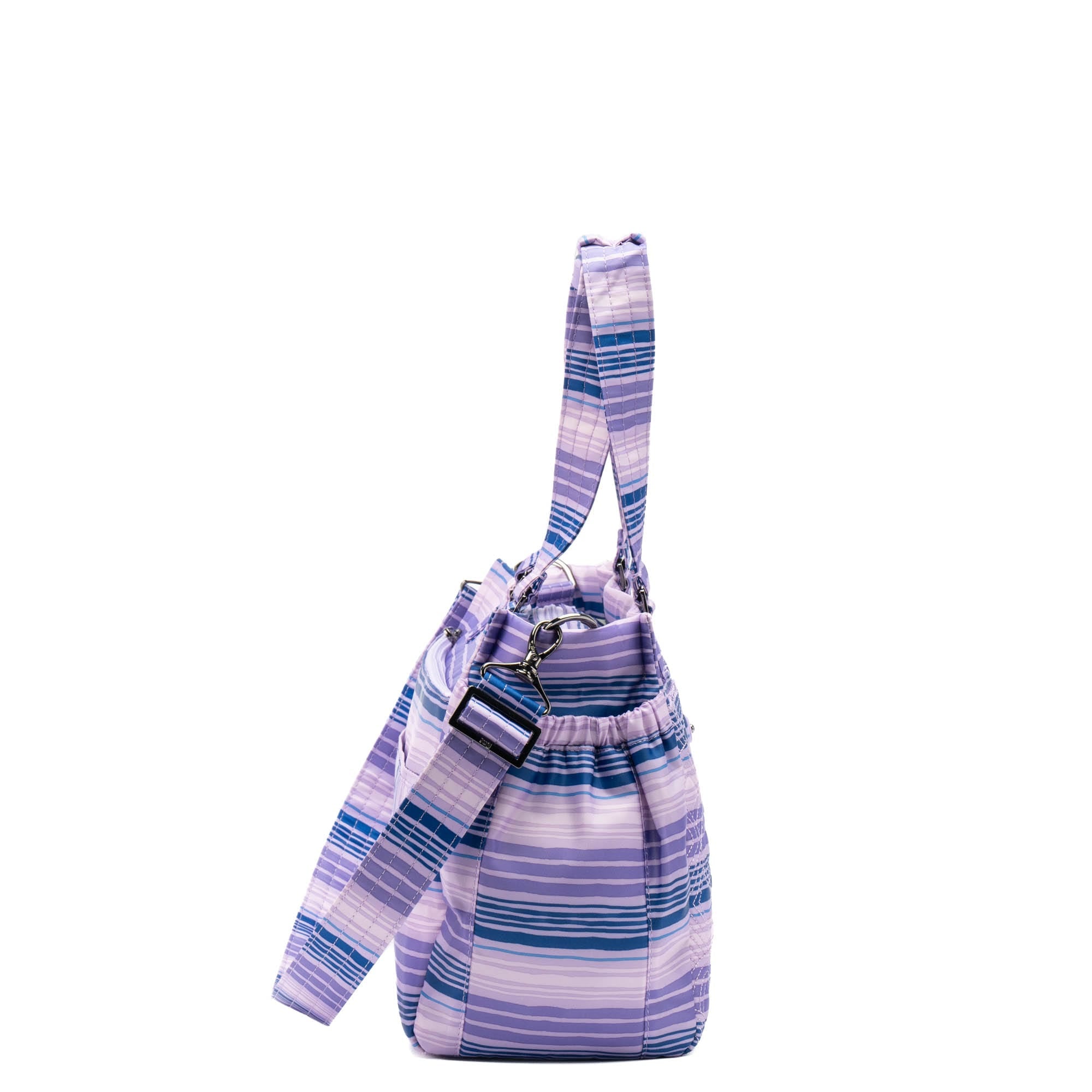 Dilly Dally Convertible Tote Bag - LOVE WAVES PURPLE - DillyDally_LovewavesPurple_03