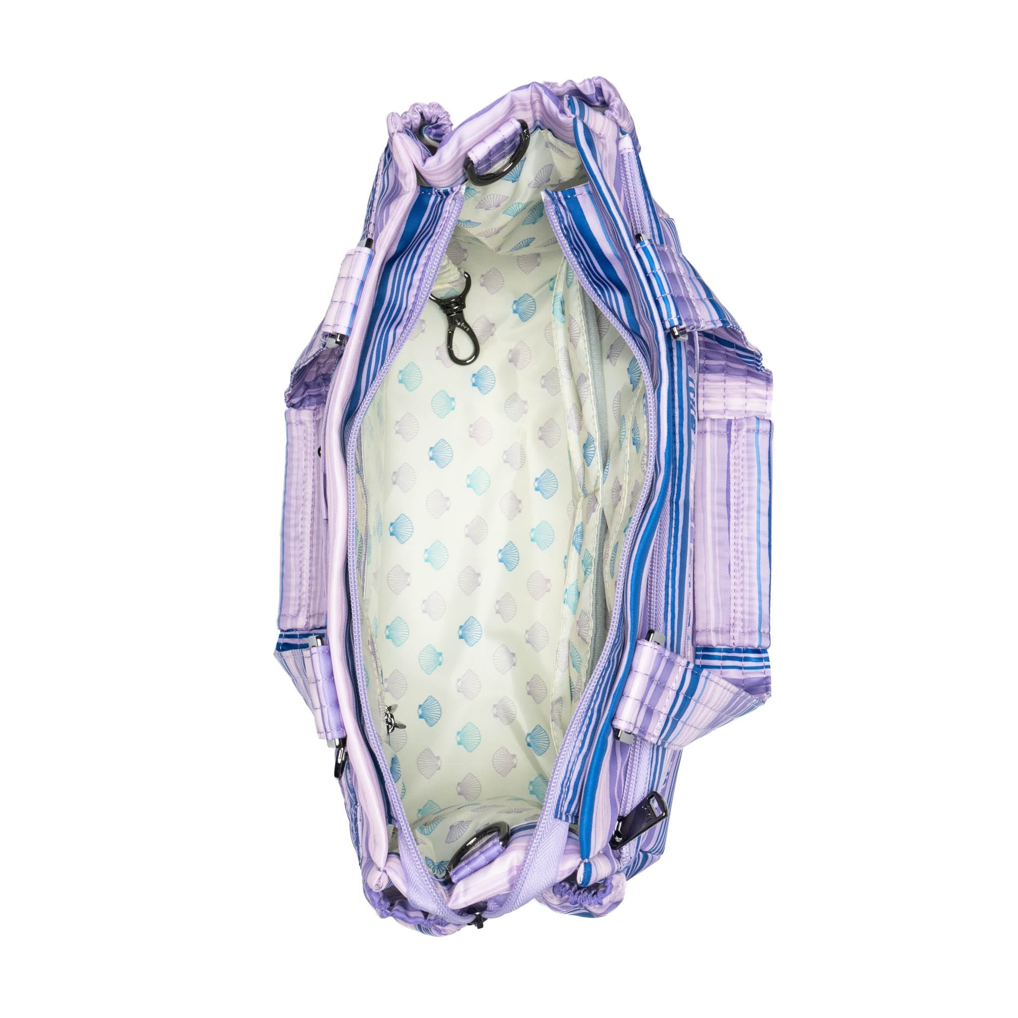 Dilly Dally Convertible Tote Bag - LOVE WAVES PURPLE - DillyDally_LovewavesPurple_05