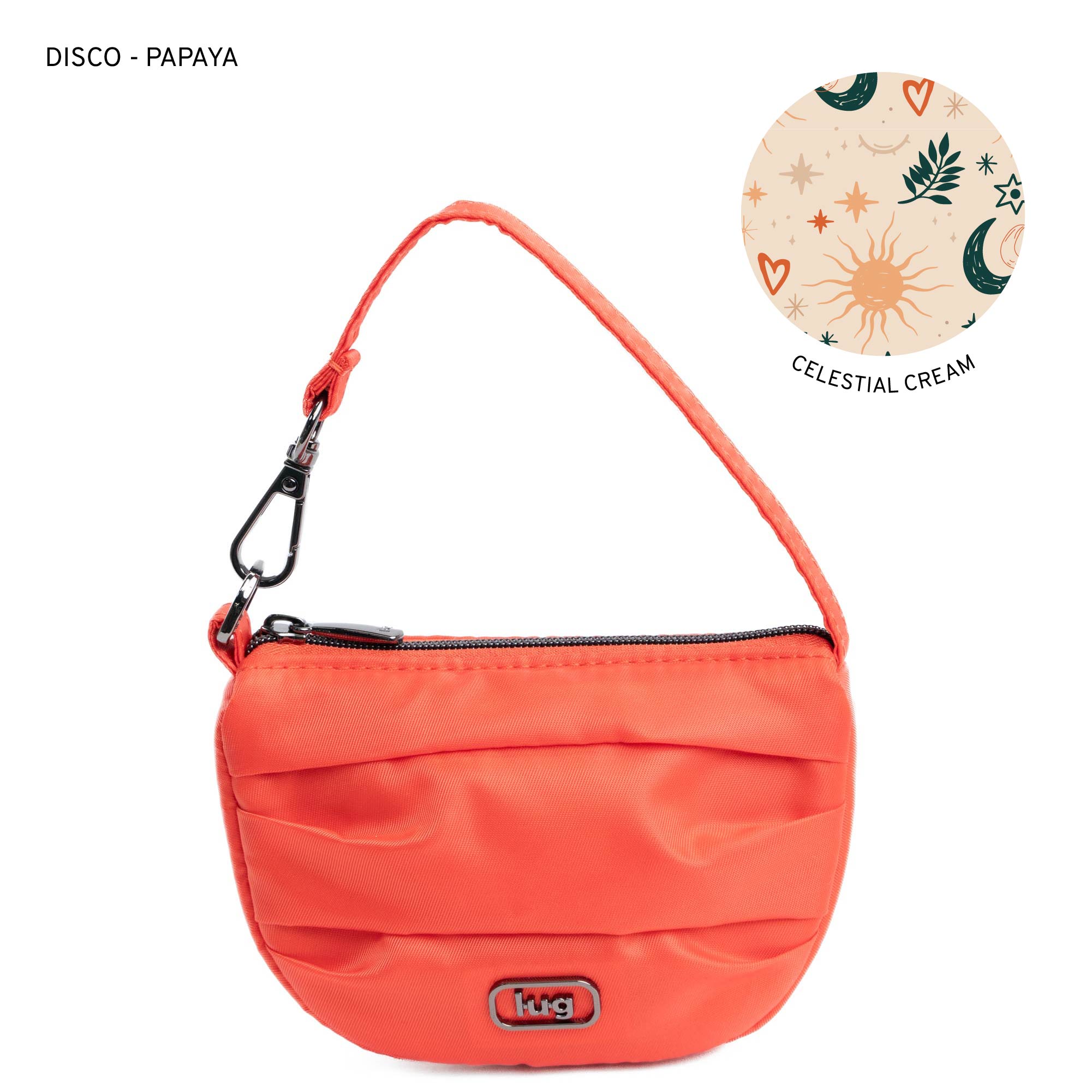 Disco Pleated Pouch - PAPAYA - Disco_Papaya_5c1b02e5-a238-4c82-9712-bfd4f8583381