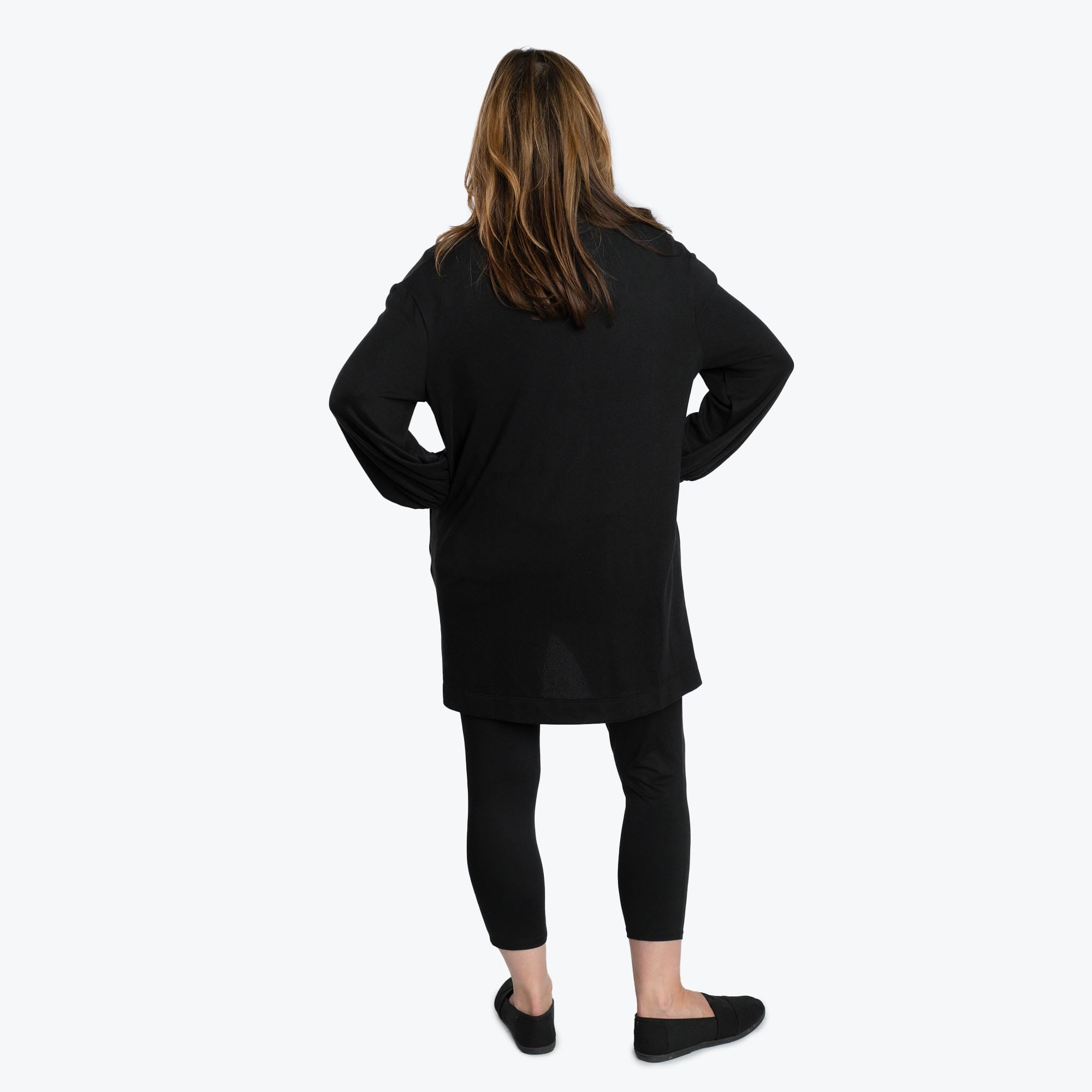 Dolly Brushed Sweater Knit Button Front Cardigan - BLACK - DollyButtonFrontCardigan_Black_02