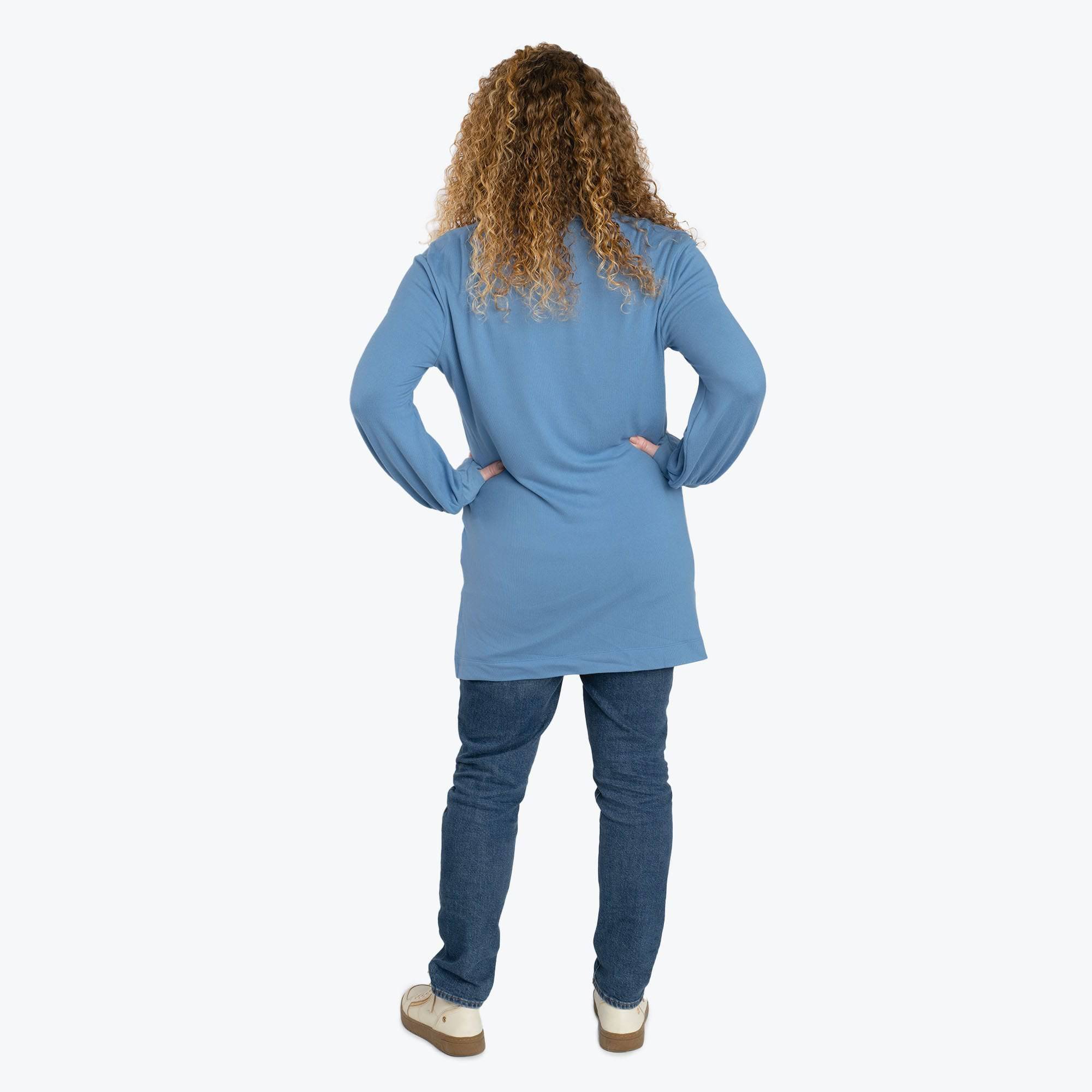 Dolly Brushed Sweater Knit Button Front Cardigan - COASTAL BLUE - DollyButtonFrontCardigan_CoastalBlue_02