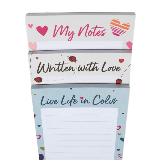 Doodle Notepad 3pk - 4.5" x 11" - LUG LOVE - Doodle_Notepad3pk_45x11_LugLove_03