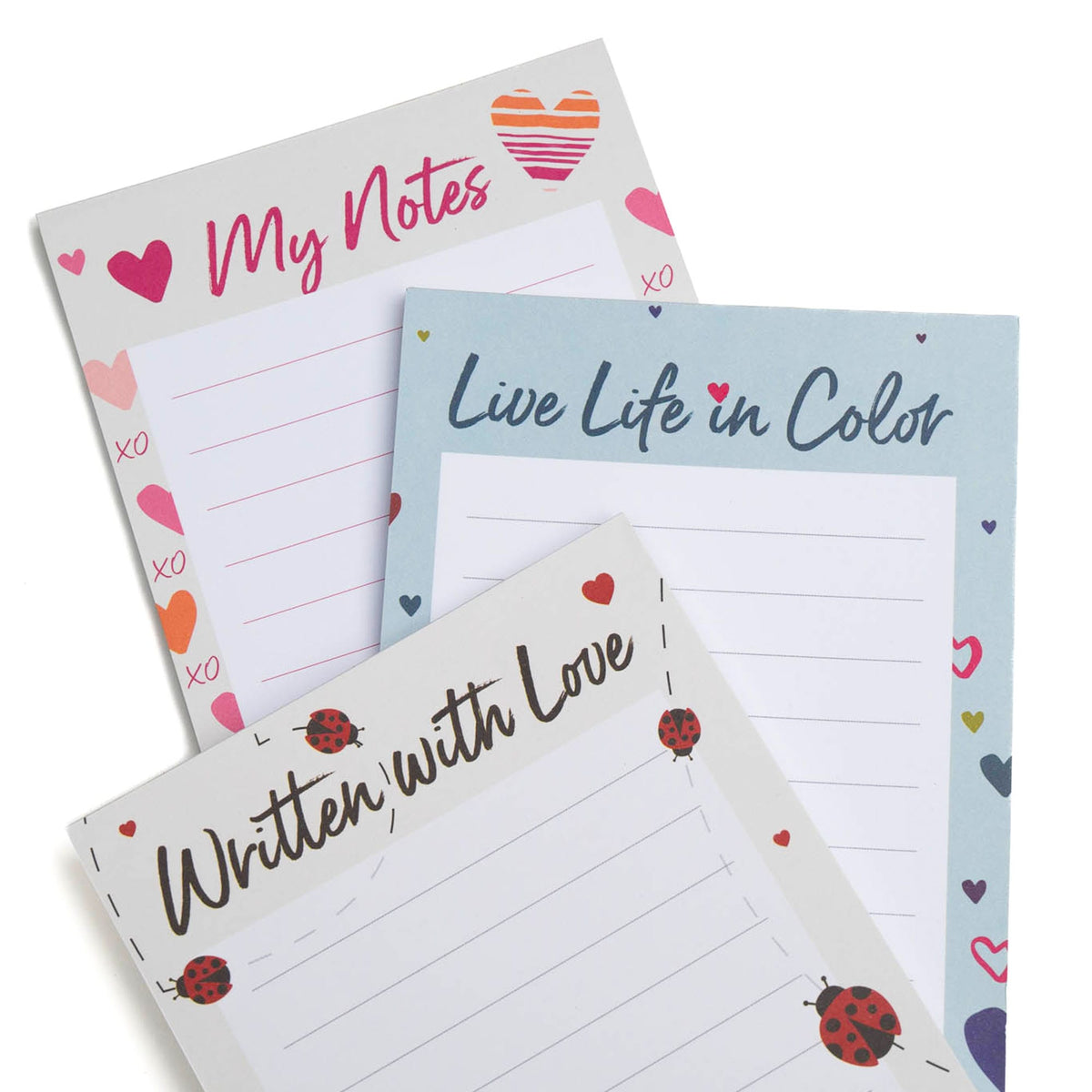 Doodle Notepad 3pk - 4.5&quot; x 11&quot; - LUG LOVE - Doodle_Notepad3pk_45x11_LugLove_04