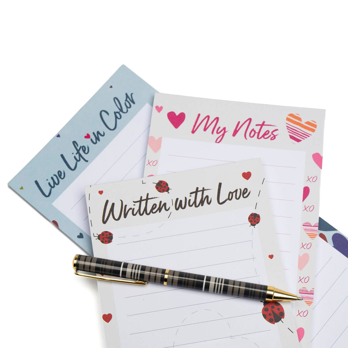 Doodle Notepad 3pk - 4.5&quot; x 11&quot; - LUG LOVE - Doodle_Notepad3pk_45x11_LugLove_05