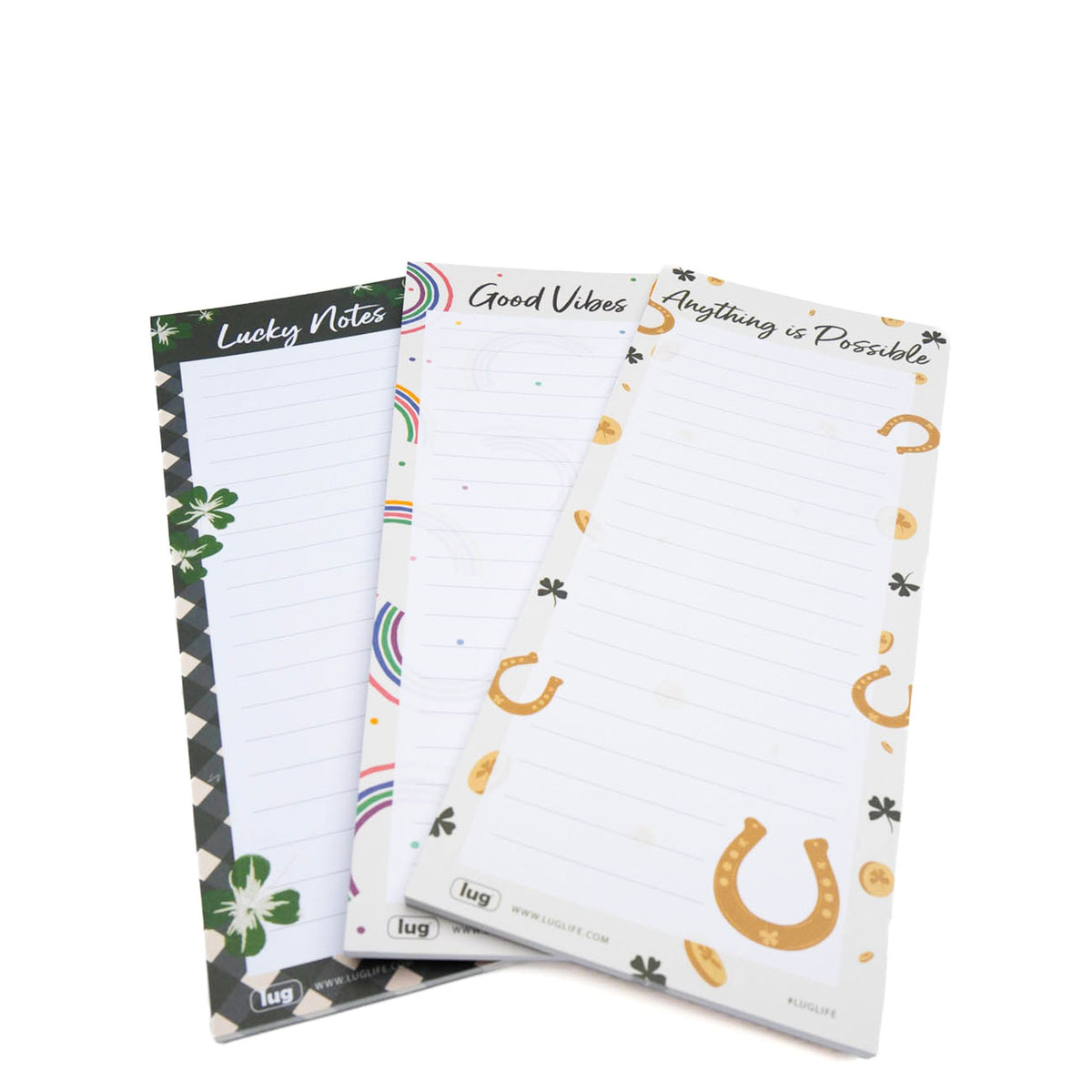 Doodle Notepad 3pk - 4.5&quot; x 11&quot; - ST PATTY - Doodle_Notepad3pk_45x11_StPattys_01