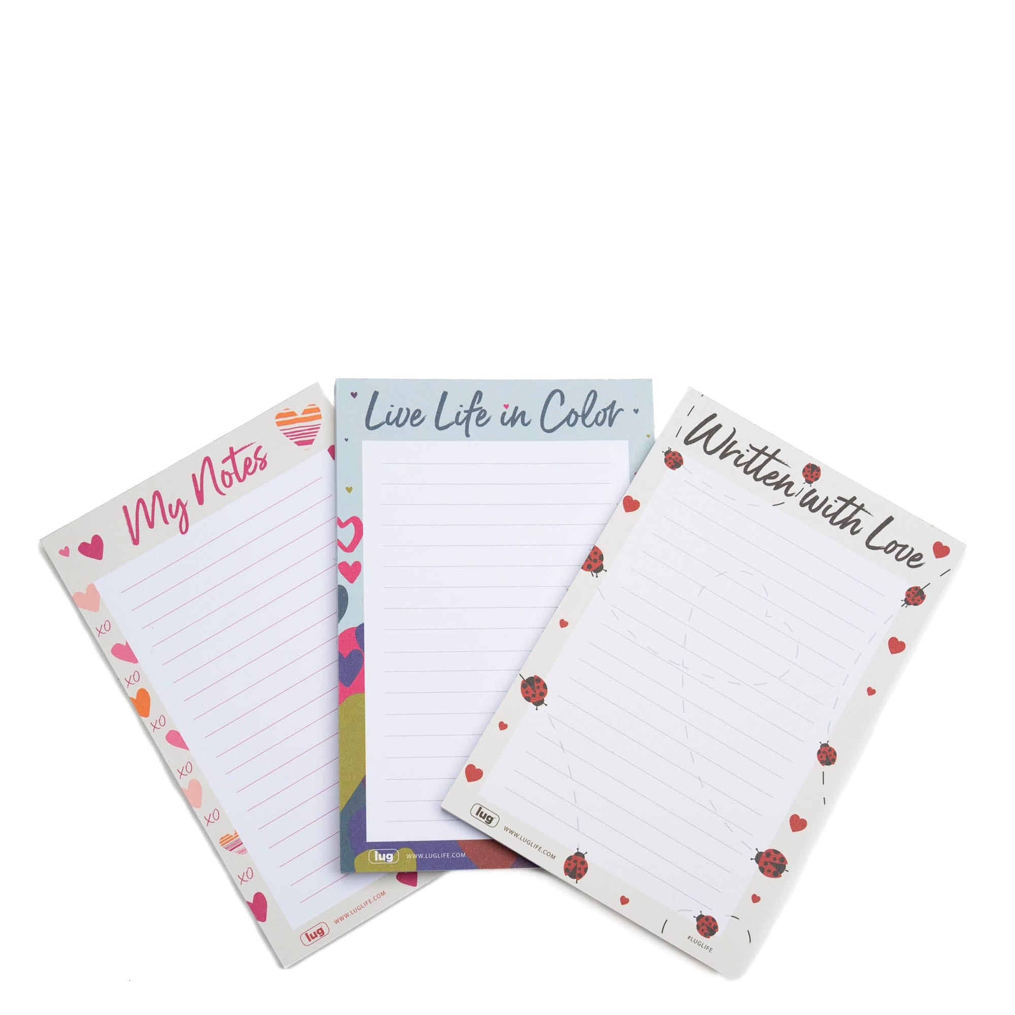 Doodle Notepad 3pk - 4.25" x 6.5" - LUG LOVE - Doodle_Notepad3pk_85x55_LoveLove_01