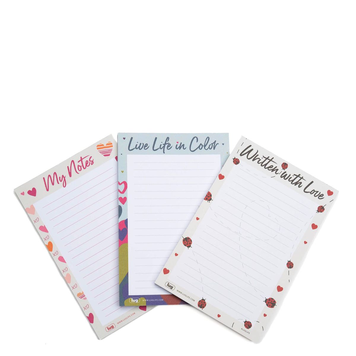 Doodle Notepad 3pk - 4.25&quot; x 6.5&quot; - LUG LOVE - Doodle_Notepad3pk_85x55_LoveLove_01