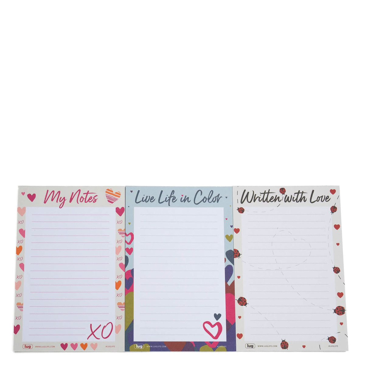 Doodle Notepad 3pk - 4.25&quot; x 6.5&quot; - LUG LOVE - Doodle_Notepad3pk_85x55_LoveLove_02