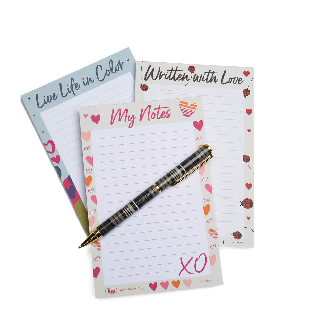 Doodle Notepad 3pk - 4.25&quot; x 6.5&quot; - LUG LOVE - Doodle_Notepad3pk_85x55_LoveLove_05