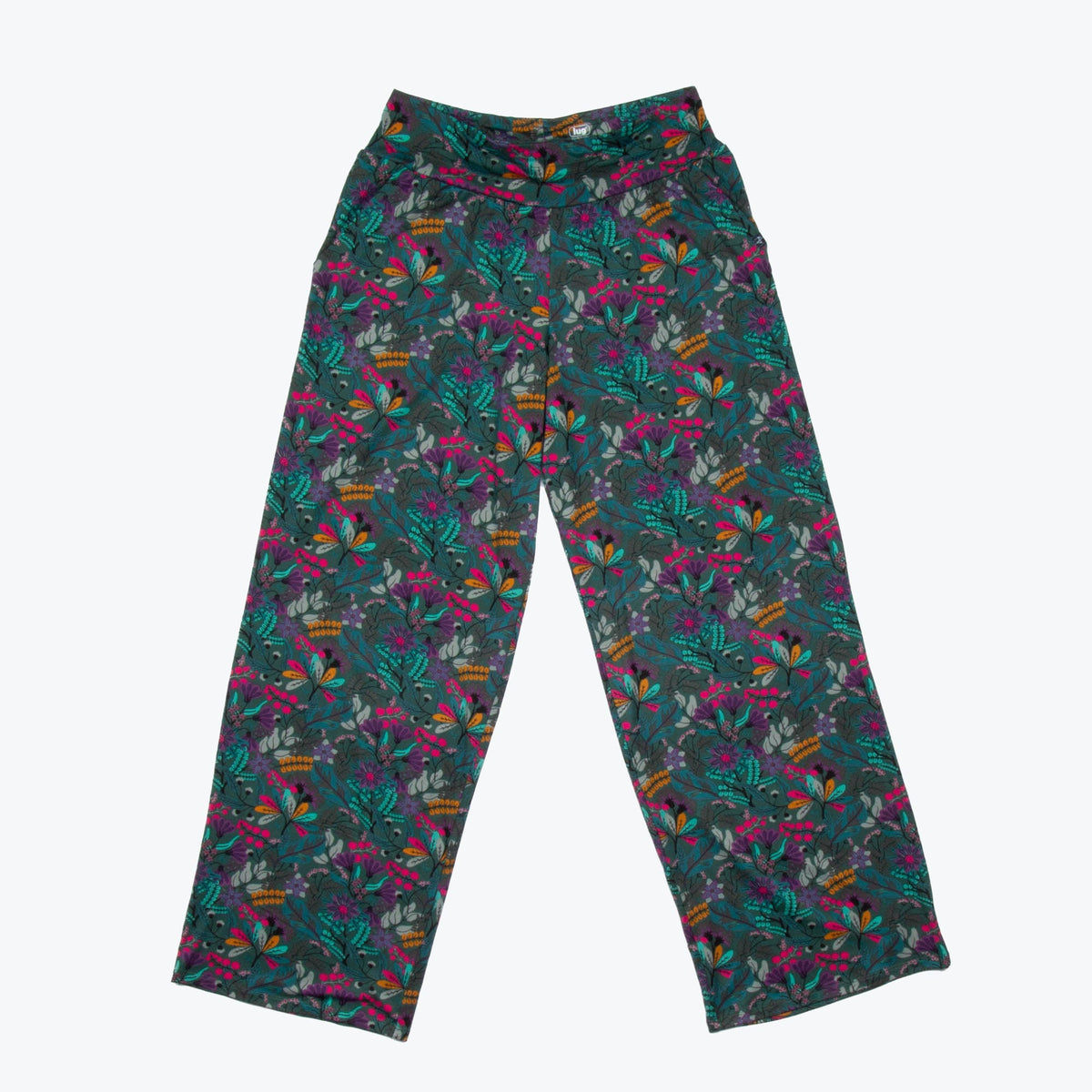Dory Wide Leg Pants - EVERMORE FLORA GREEN - DoryBottom_EvermoreFloraGreen_Flatlay
