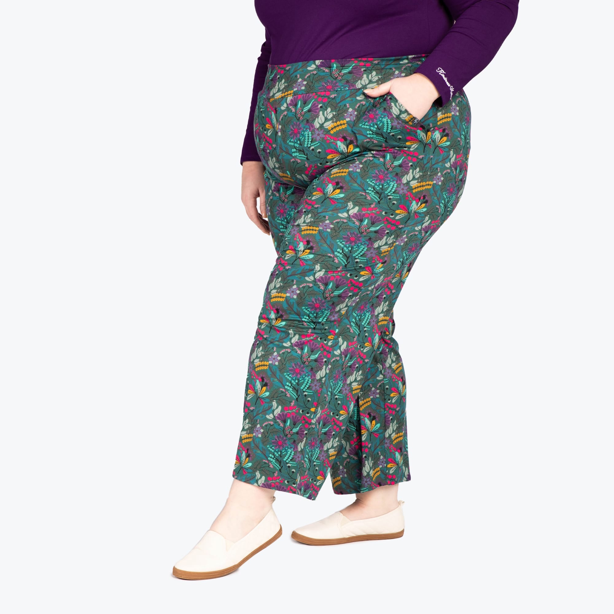 Dory Wide Leg Pants - EVERMORE FLORA GREEN - DoryBottom_EvermoreFloralGreen_04