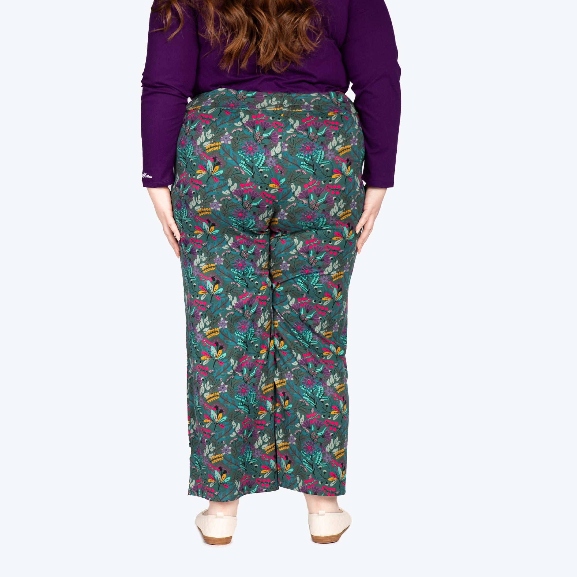 Dory Wide Leg Pants - EVERMORE FLORA GREEN - DoryBottom_EvermoreFloralGreen_05