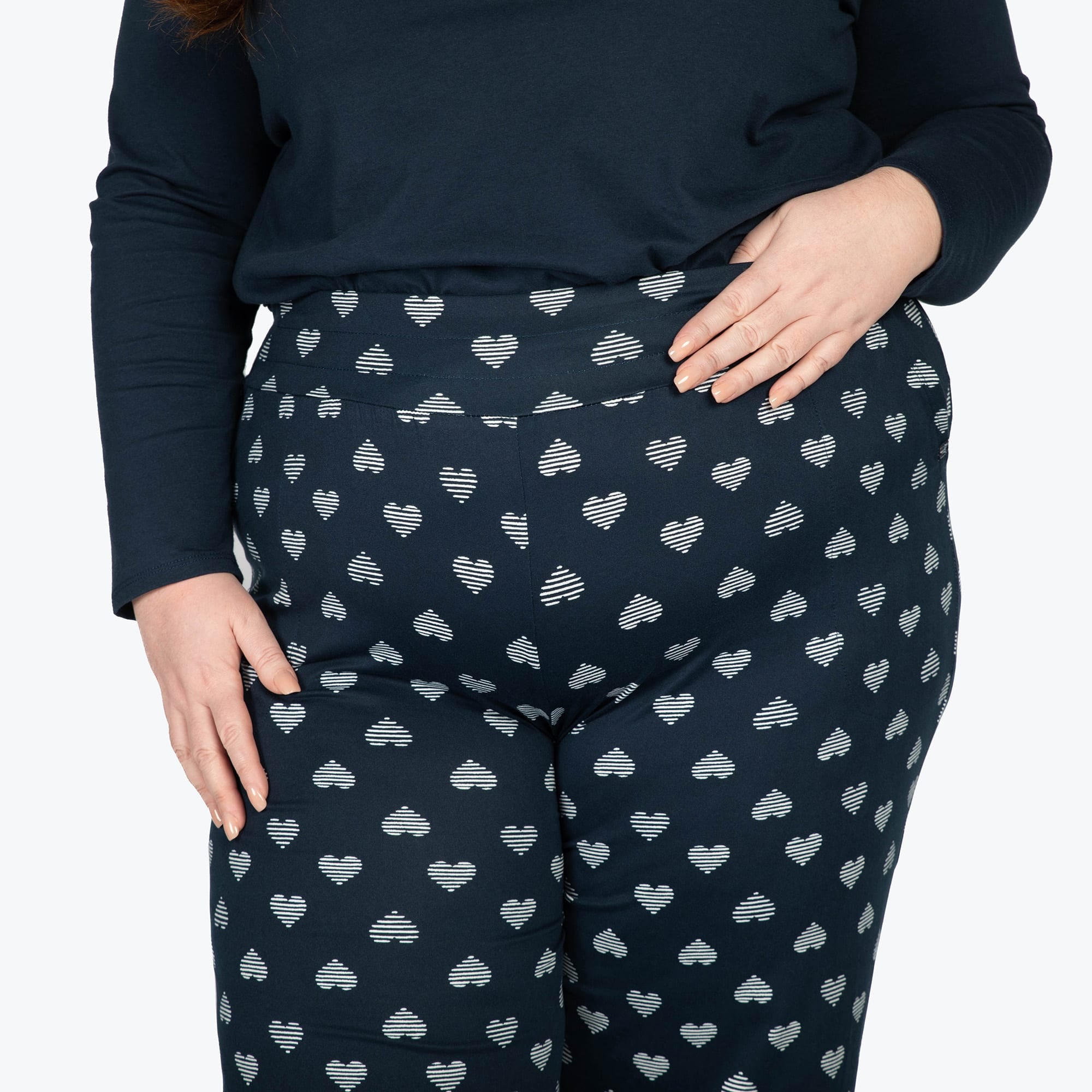 Dory Wide Leg Pants - HEARTS NAVY - DoryBottom_HeartsNavy_04