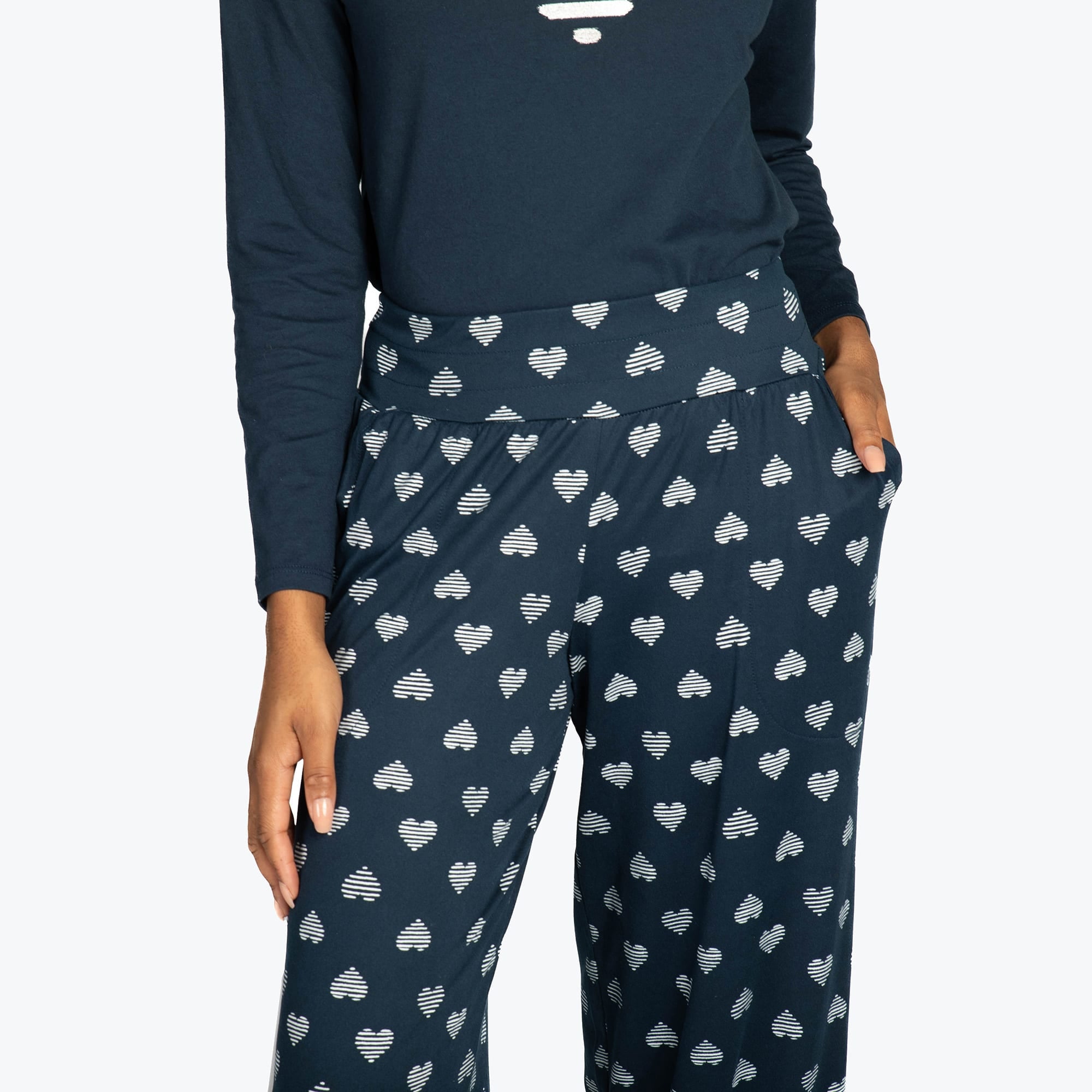 Dory Wide Leg Pants - HEARTS NAVY - DoryBottom_HeartsNavy_07