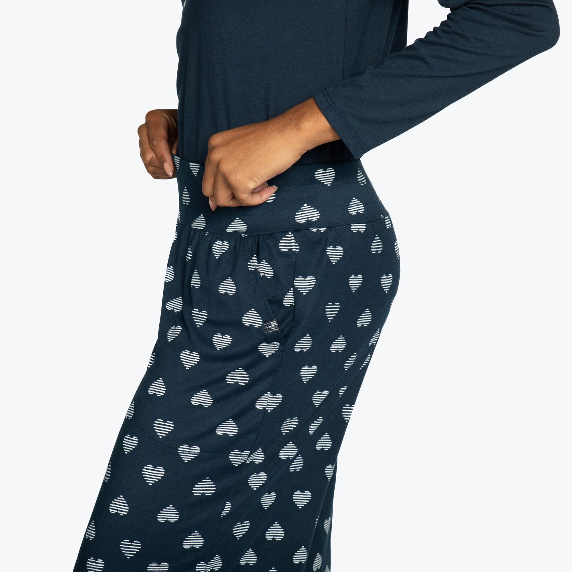 Dory Wide Leg Pants - HEARTS NAVY - DoryBottom_HeartsNavy_09