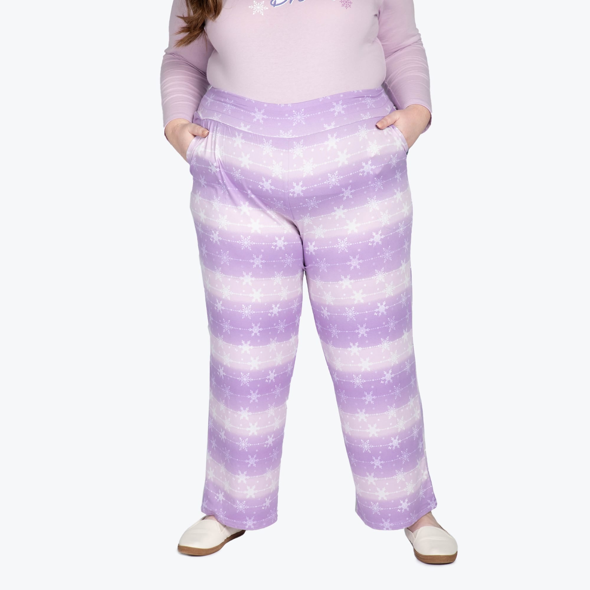 Dory Wide Leg Pants - SNOWFLAKE AMETHYST - DoryBottom_SnowflakeAmethyst_01