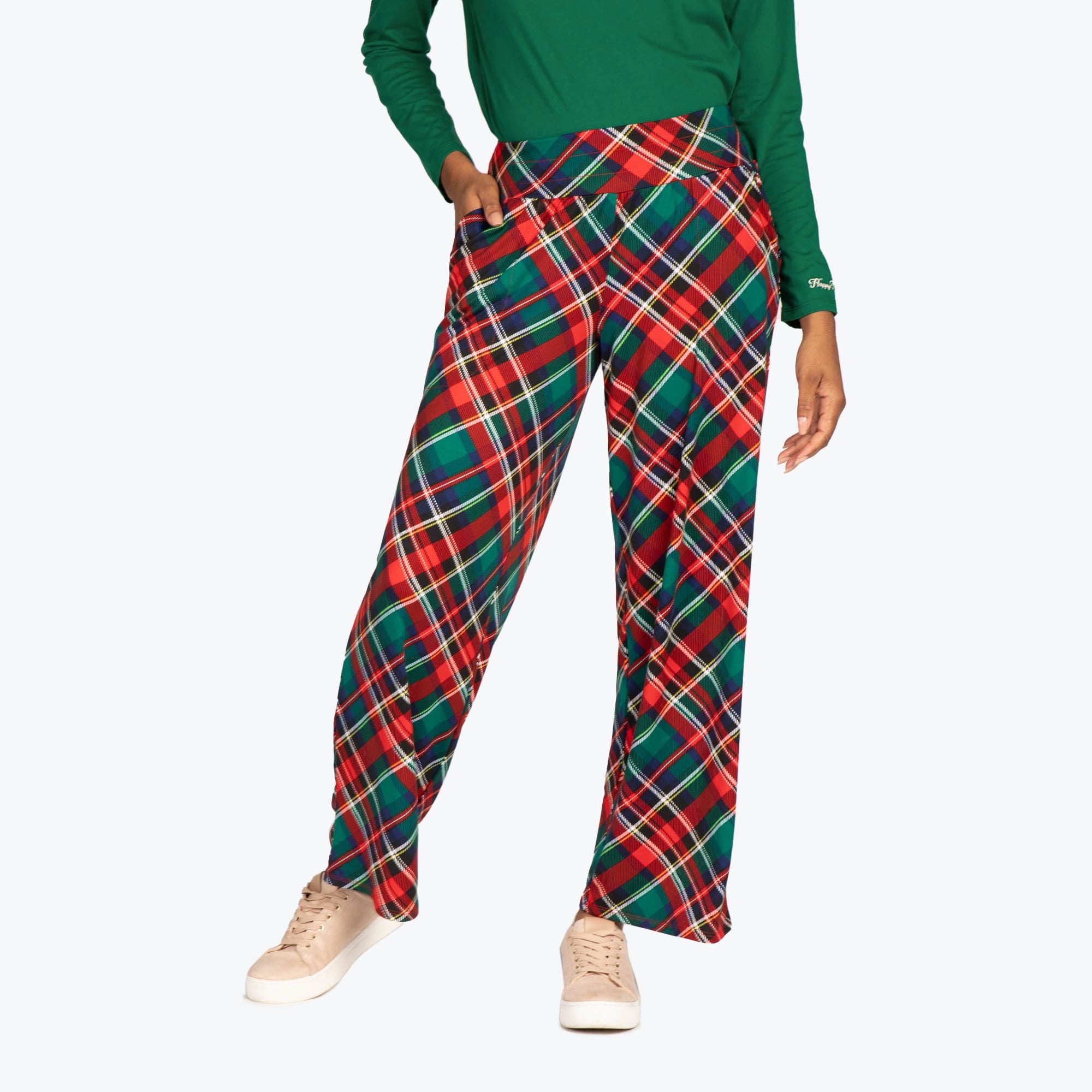Dory Wide Leg Pants - TARTAN PLAID - DoryBottom_TartanPlaid_05