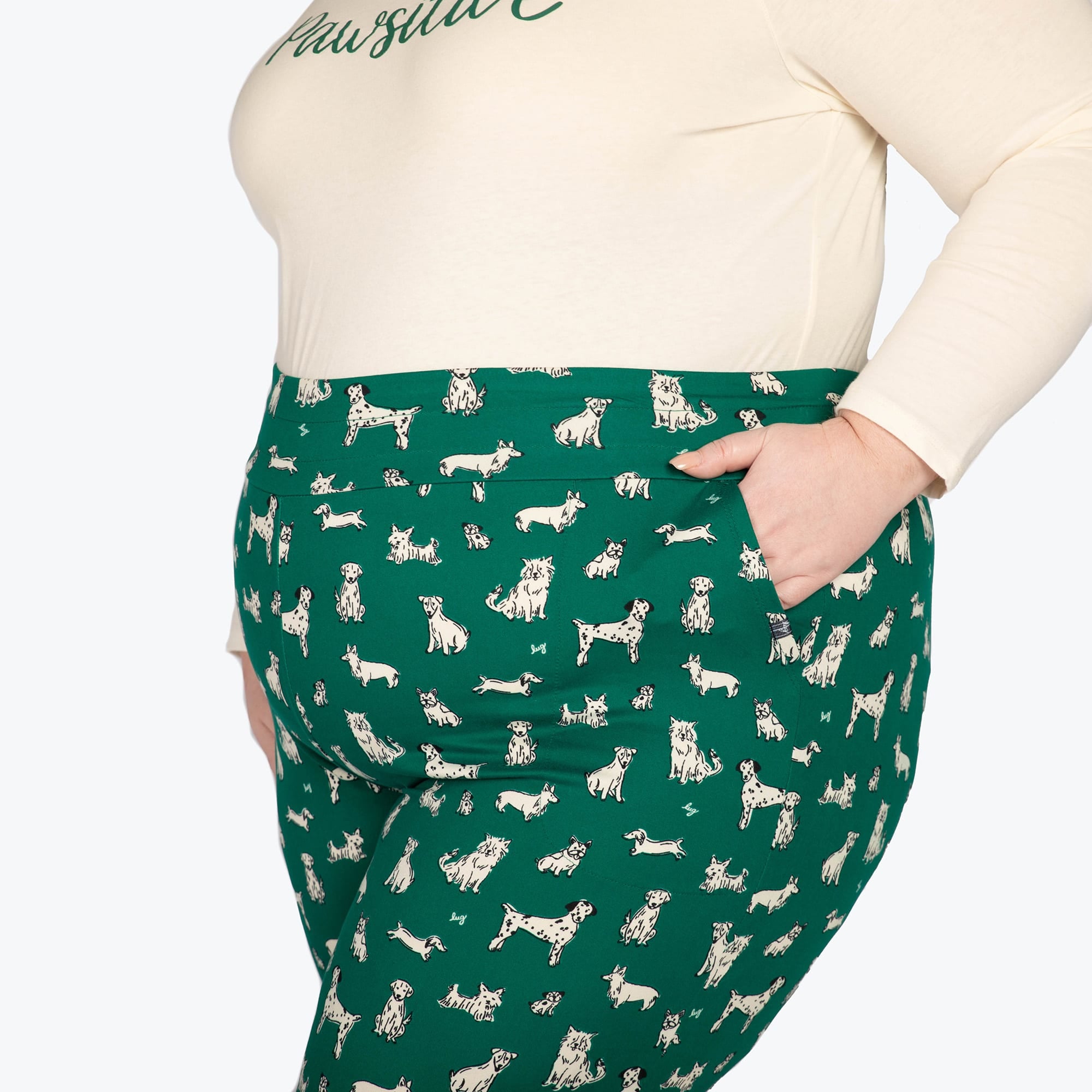 Dory Wide Leg Pants - WOOF GREEN - DoryBottom_WoofGreen_02