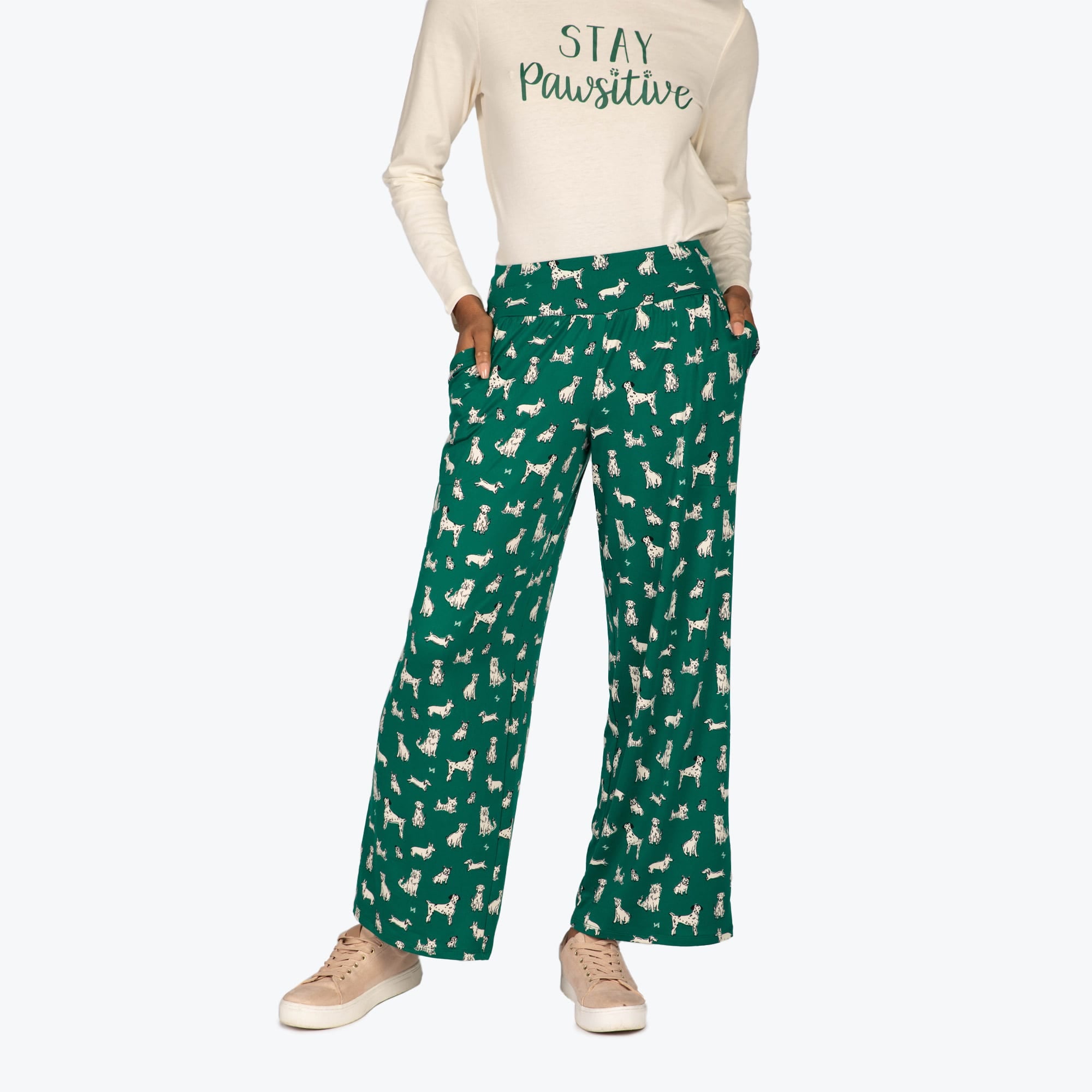 Dory Wide Leg Pants - WOOF GREEN - DoryBottom_WoofGreen_05