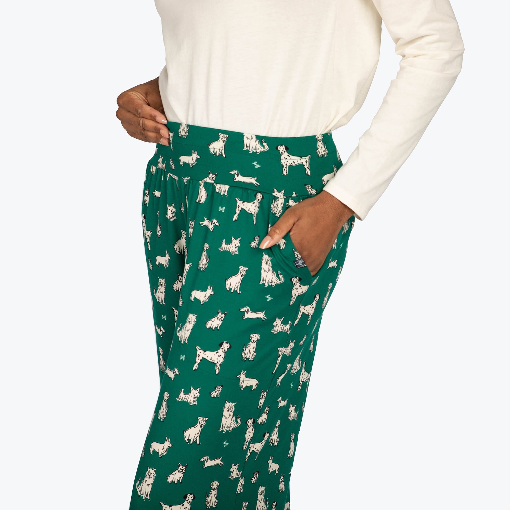 Dory Wide Leg Pants - WOOF GREEN - DoryBottom_WoofGreen_07