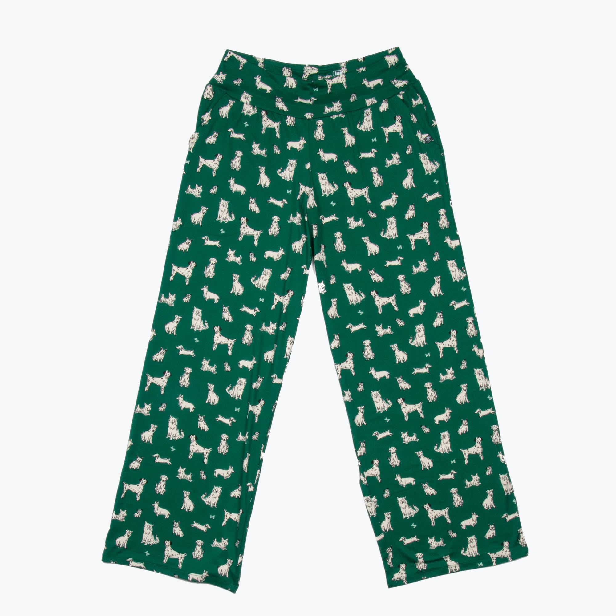 Dory Wide Leg Pants - WOOF GREEN - DoryBottom_WoofGreen_Flatlay