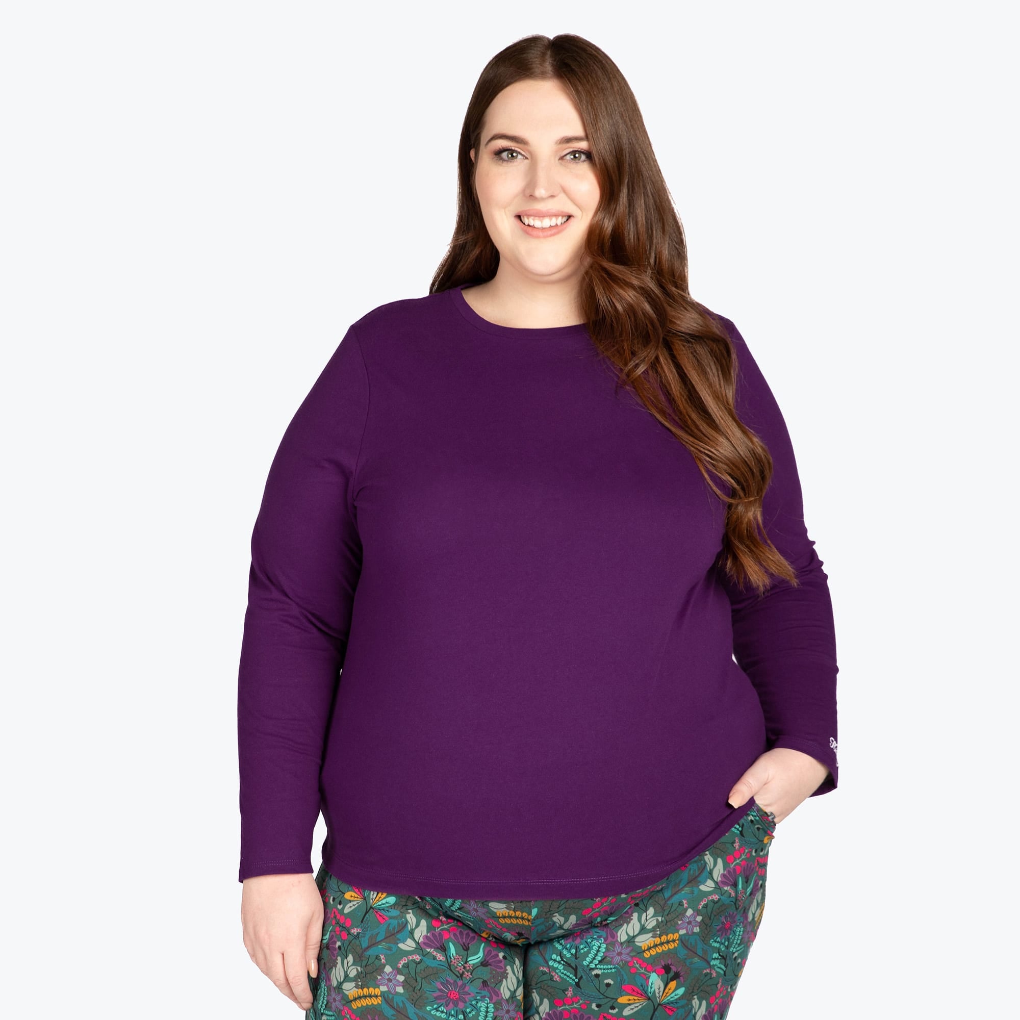Dory Long Sleeve Top - CONCORD PURPLE - DoryTop_AmethystPurple_XL_01