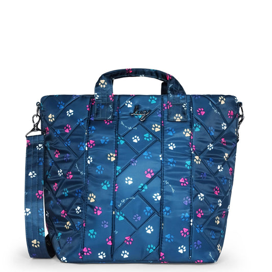 Dory XL Convertible Tote Bag - - DoryXL_Paws_Navy_01