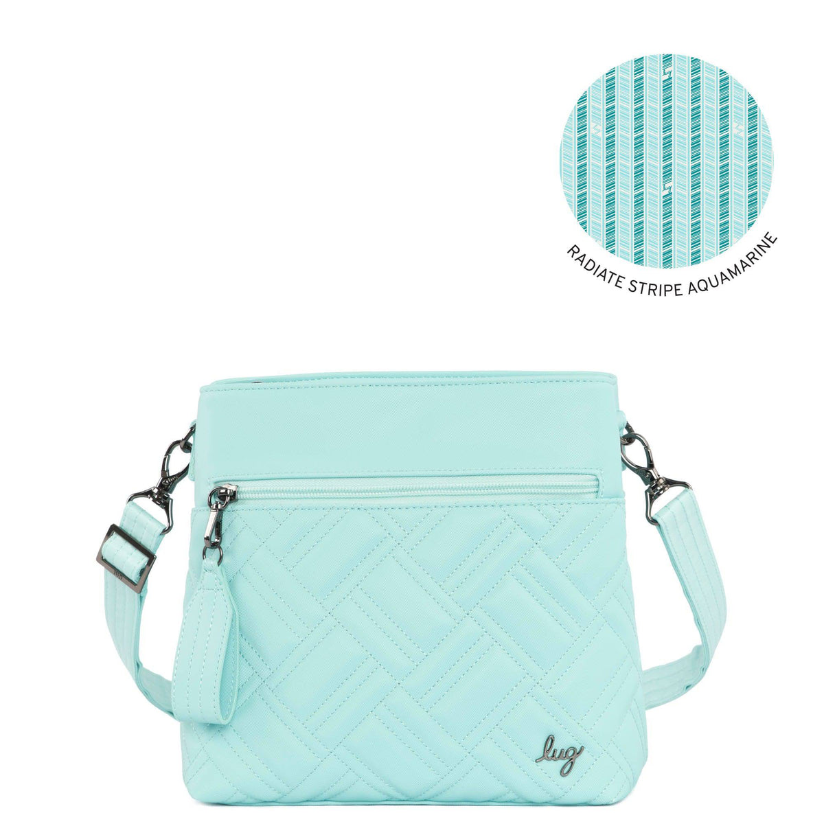 Double Dip Satin Luxe VL Crossbody Bag - AQUAMARINE - Double-Dip_AquamarineBlue