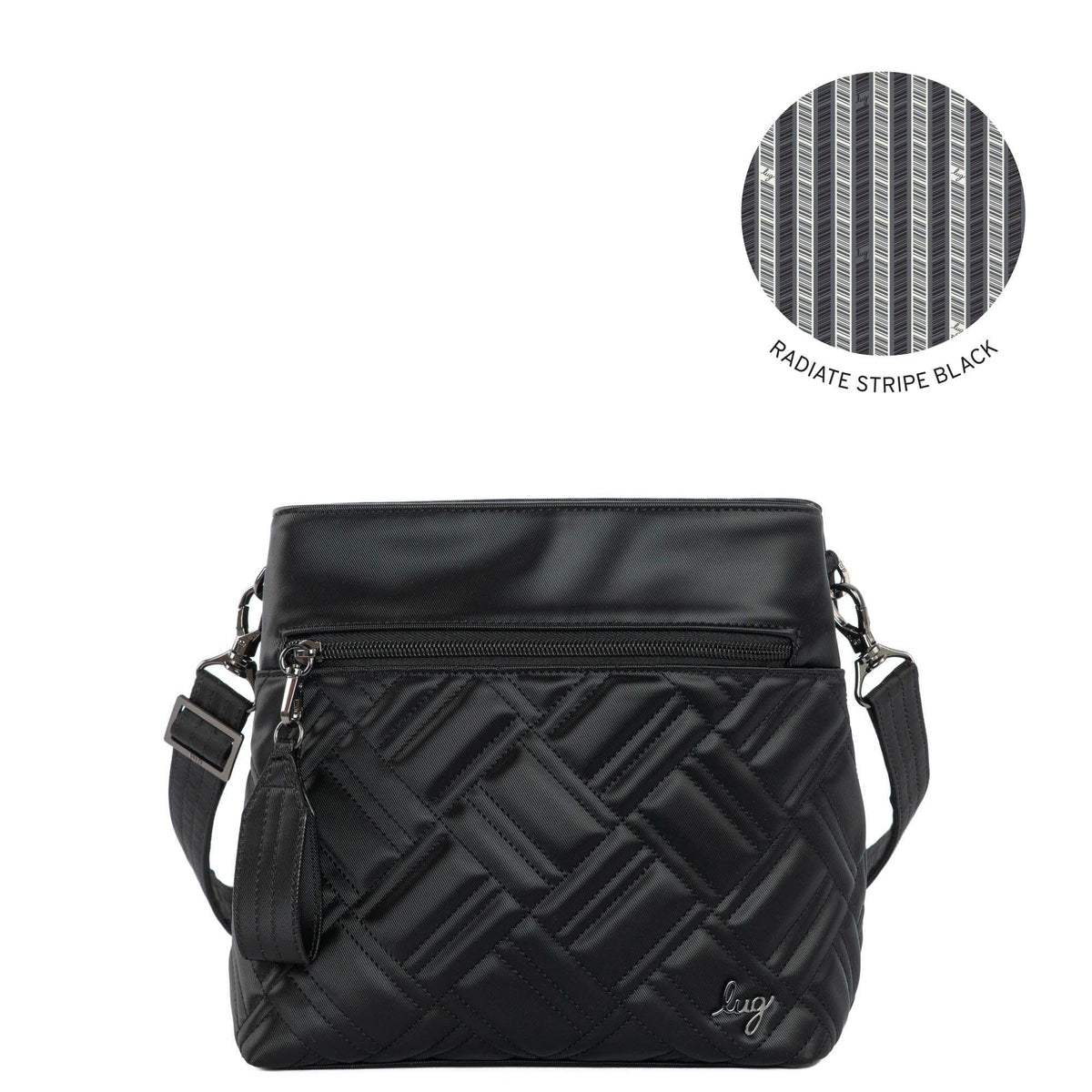 Double Dip Satin Luxe VL Crossbody Bag - BLACK - Double-Dip_Black