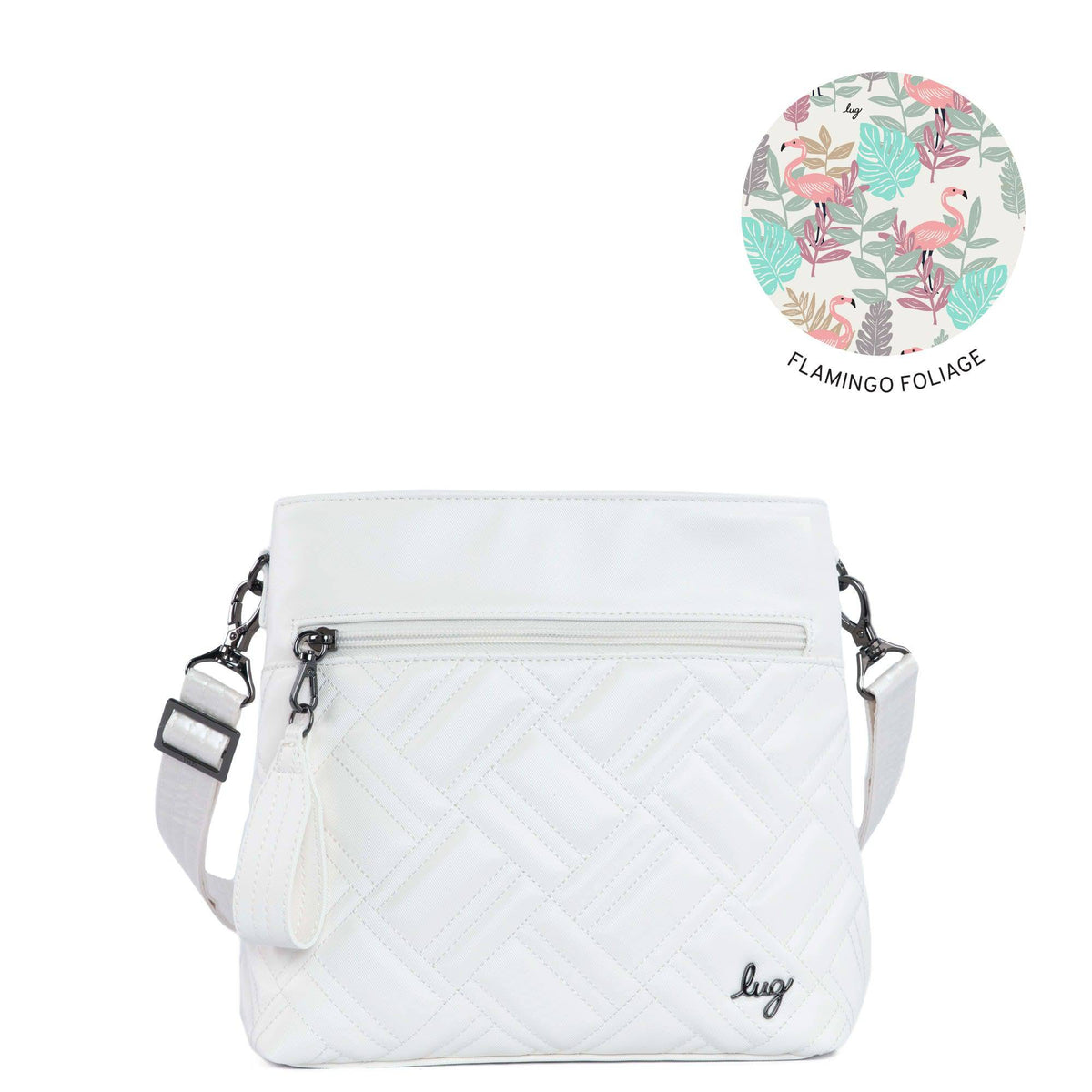 Double Dip Satin Luxe VL Crossbody Bag - METALLIC DIAMOND - Double-Dip_MetallicDiamond
