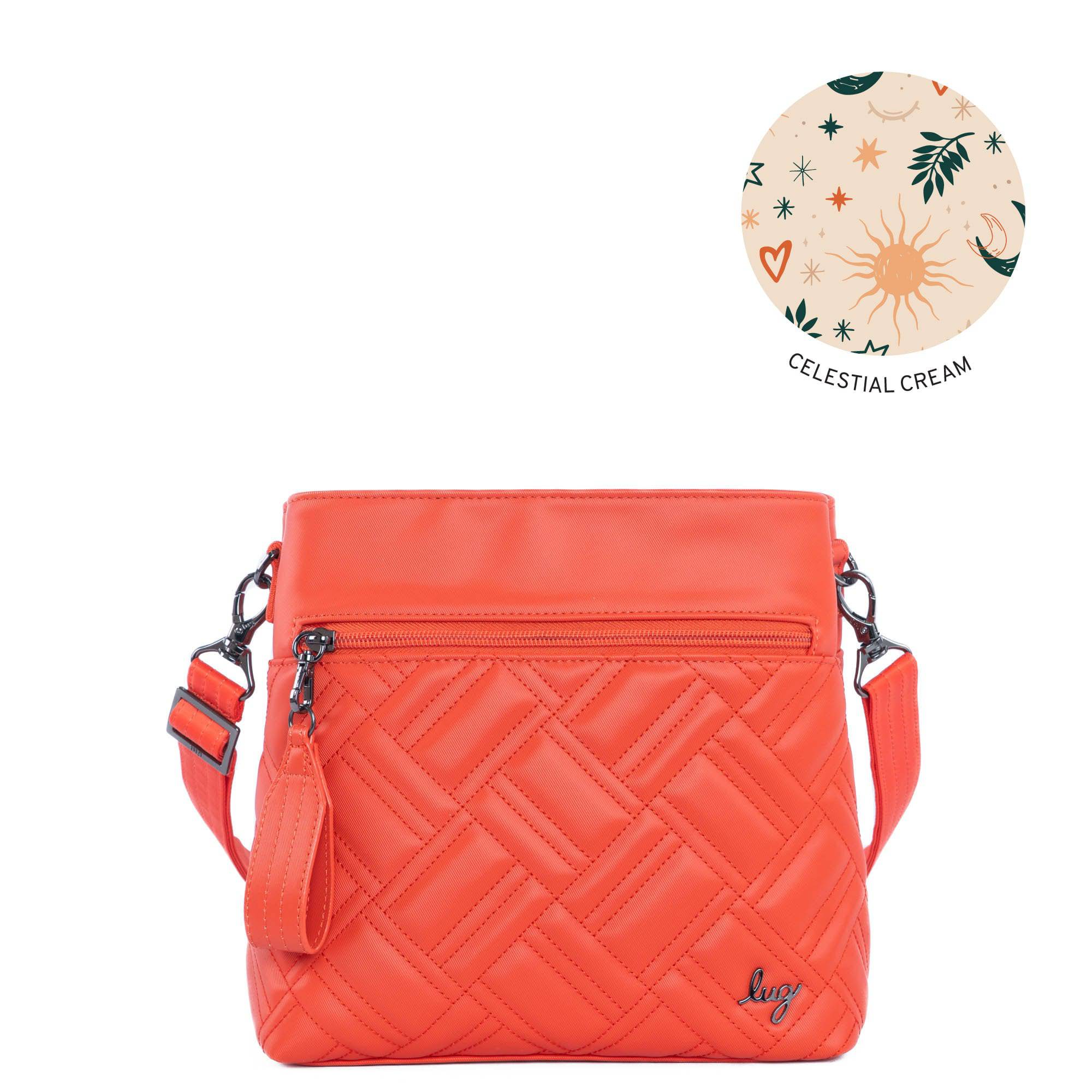 Double Dip Satin Luxe VL Crossbody Bag - PAPAYA - Double-Dip_Papaya