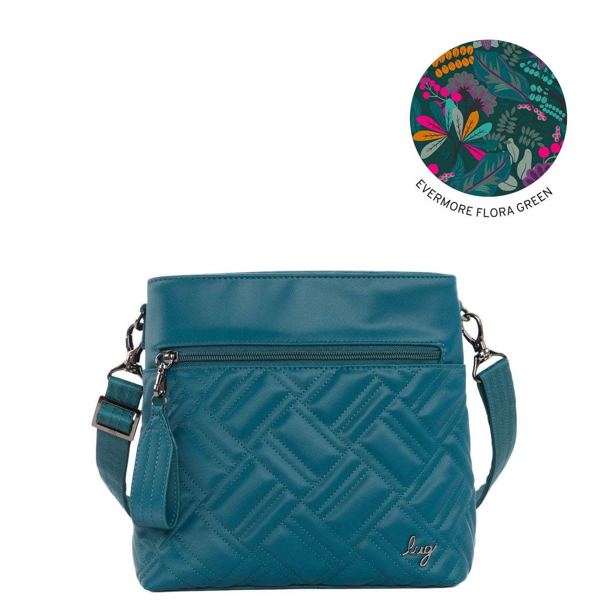 Double Dip Satin Luxe VL Crossbody Bag - TEAL - Double-Dip_Teal