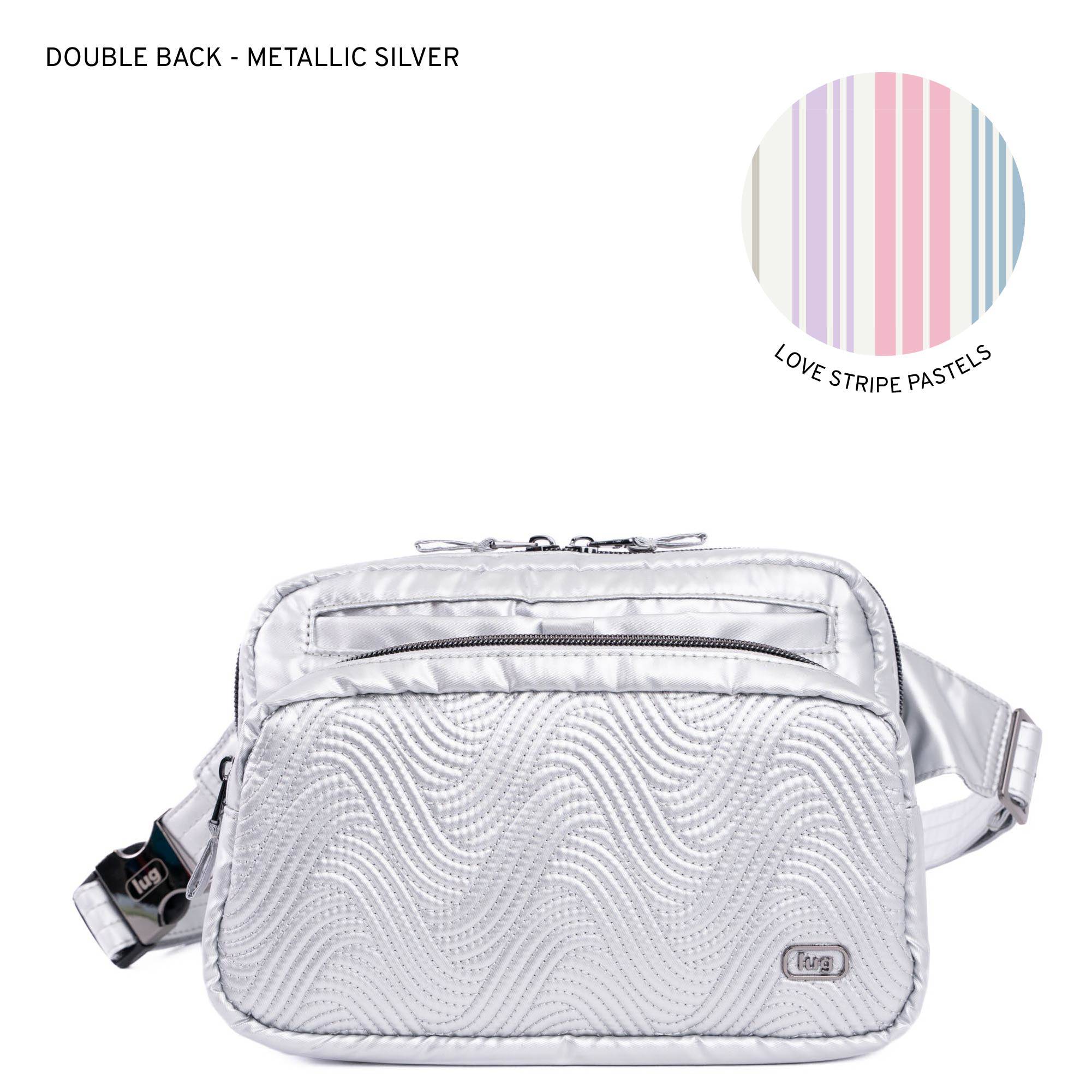 Double Back Belt Bag - METALLIC SILVER - DoubleBack_MetallicSilver