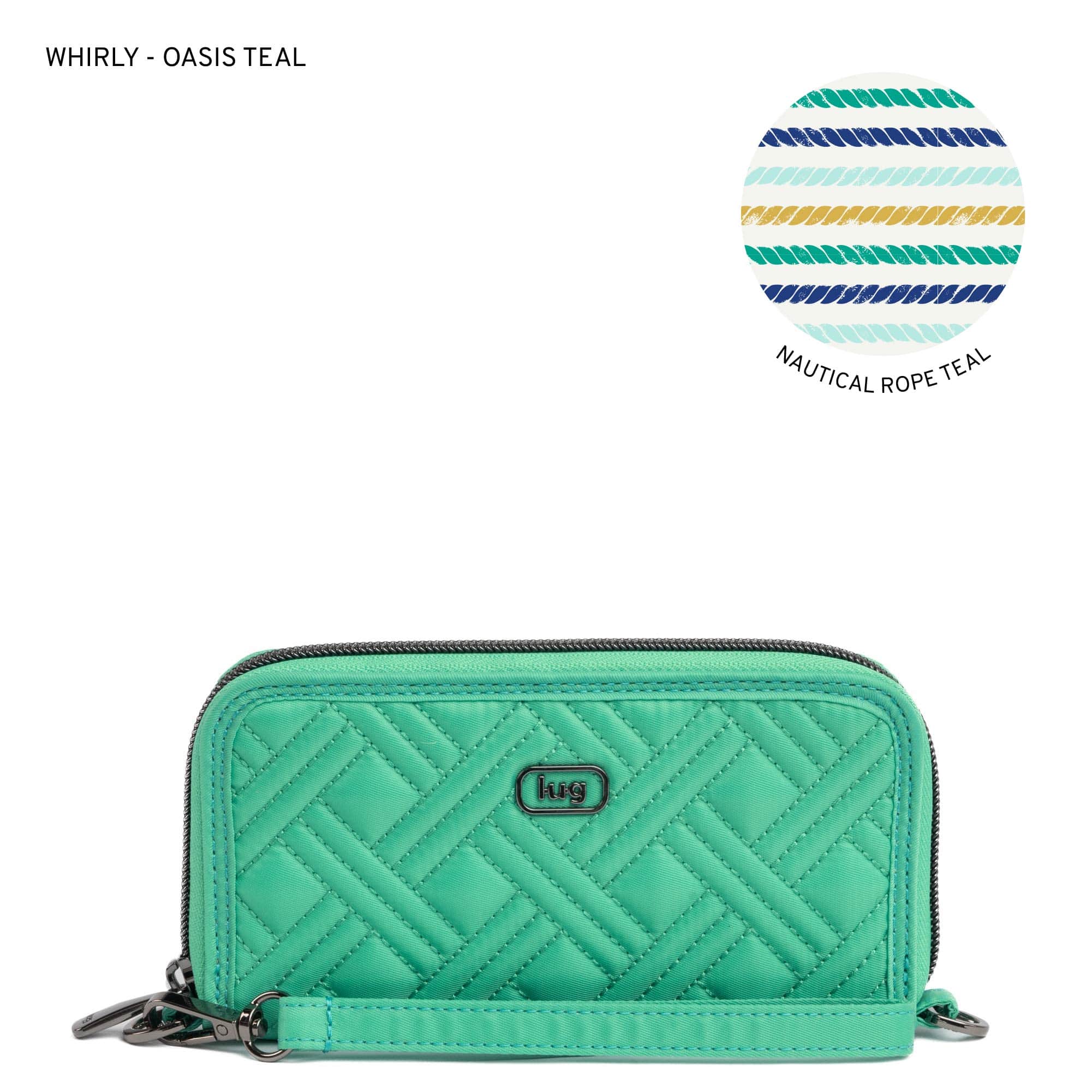 Whirly RFID Wristlet Wallet - OASIS TEAL - DoubleBack_OasisTeal_1_LL