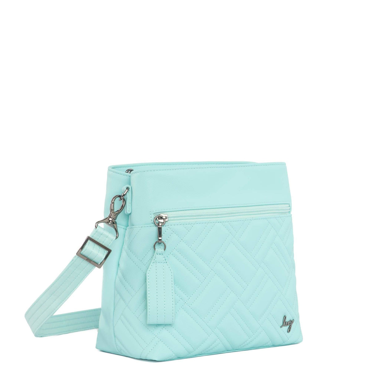 Double Dip Satin Luxe VL Crossbody Bag - AQUAMARINE - DoubleDip_SatinLuxe_Aquamarine_02