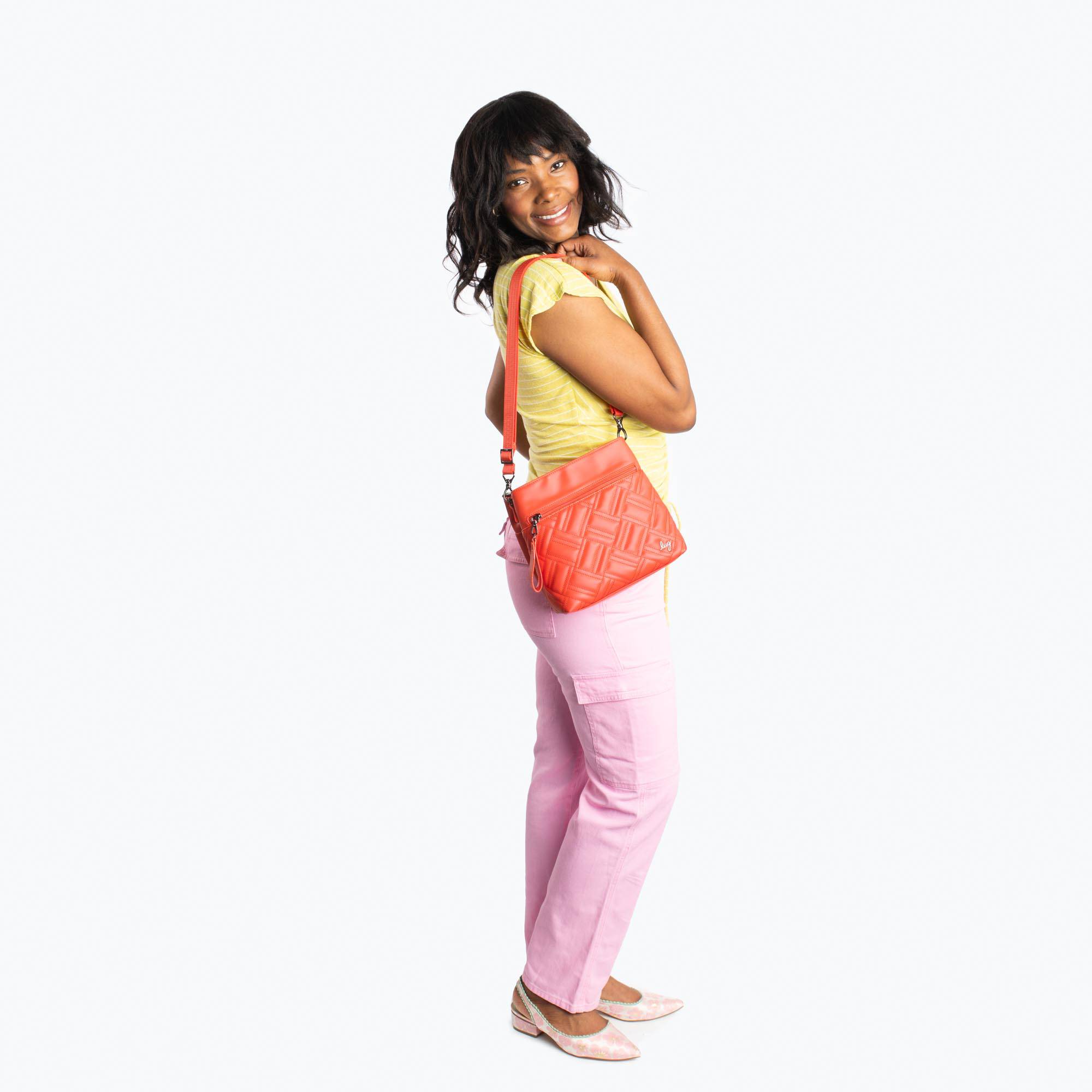 Double Dip Satin Luxe VL Crossbody Bag - - DoubleDip_SatinLuxe_BagProportions_02