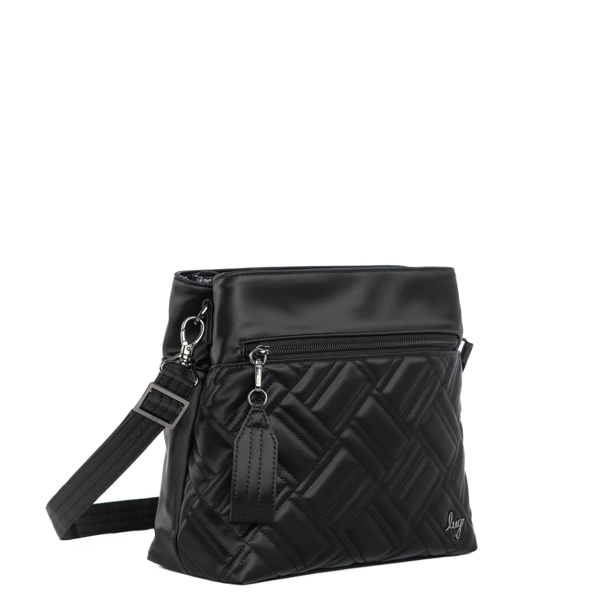 Double Dip Satin Luxe VL Crossbody Bag - BLACK - DoubleDip_SatinLuxe_Black_02