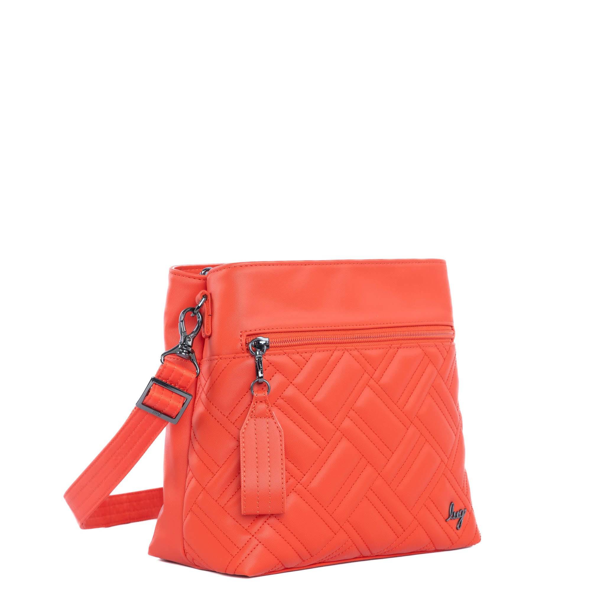 Double Dip Satin Luxe VL Crossbody Bag - PAPAYA - DoubleDip_SatinLuxe_Papaya_02