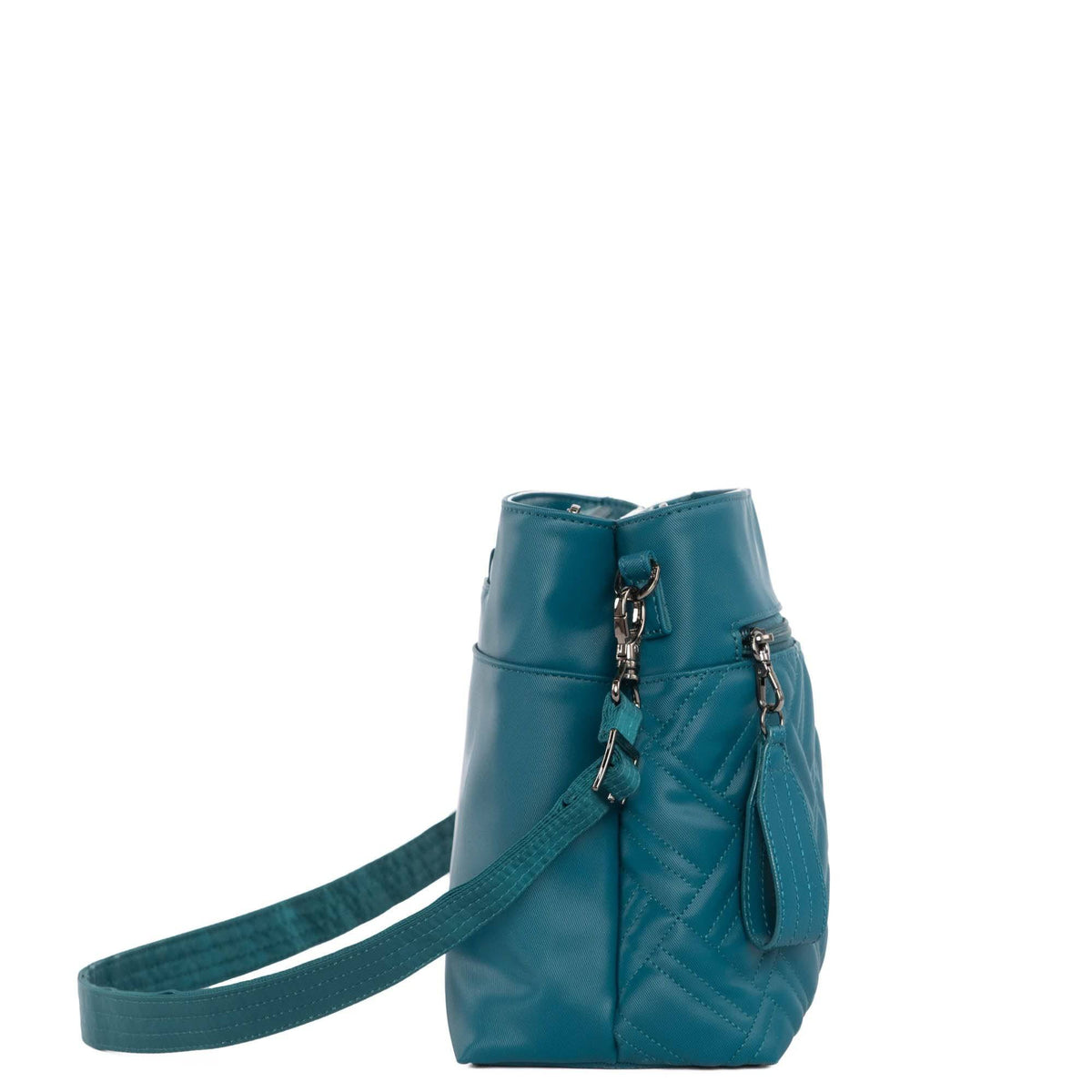 Double Dip Satin Luxe VL Crossbody Bag - TEAL - DoubleDip_SatinLuxe_Teal_03