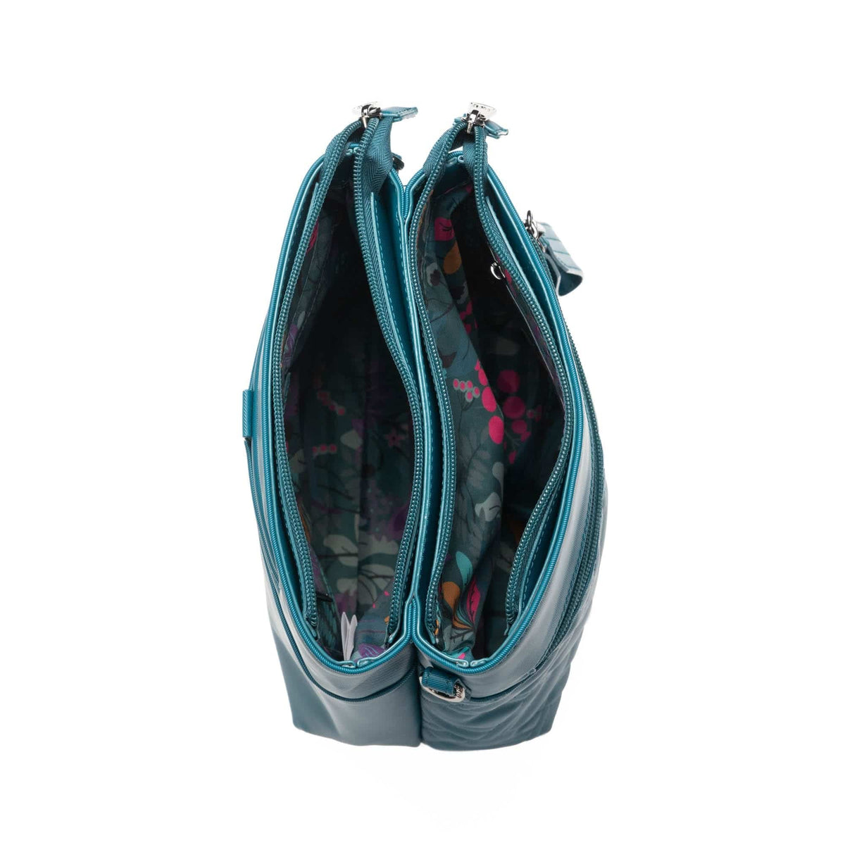 Double Dip Satin Luxe VL Crossbody Bag - TEAL - DoubleDip_SatinLuxe_Teal_05