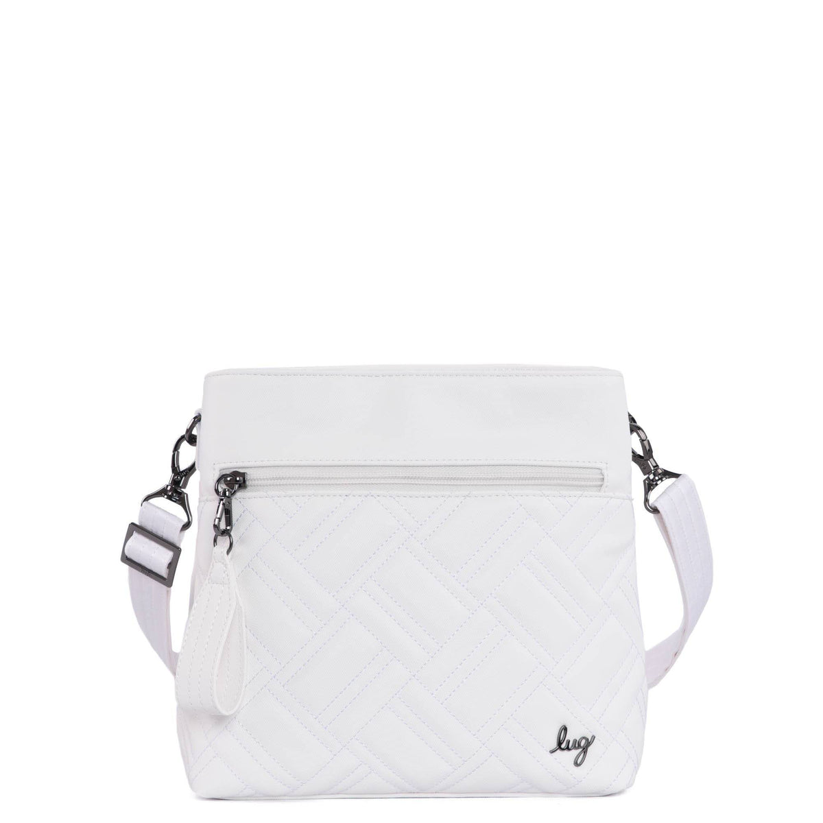 Double Dip Satin Luxe VL Crossbody Bag - - DoubleDip_SatinLuxe_White_01_88230dec-02cf-4626-b47b-11b04b0b1ce7
