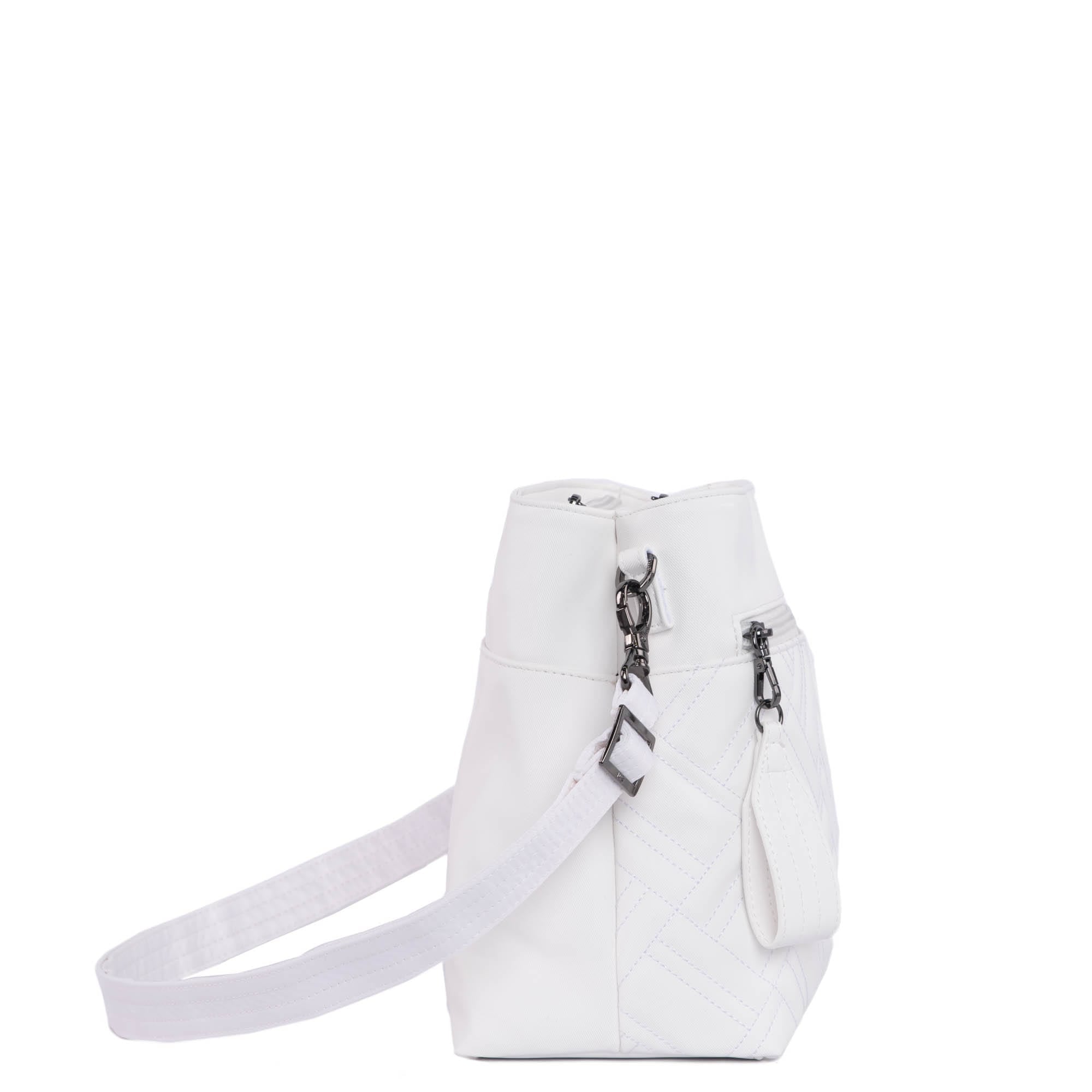 Double Dip Satin Luxe VL Crossbody Bag - WHITE - DoubleDip_SatinLuxe_White_03