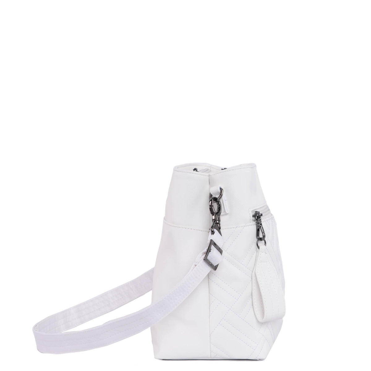 Double Dip Satin Luxe VL Crossbody Bag - WHITE - DoubleDip_SatinLuxe_White_03