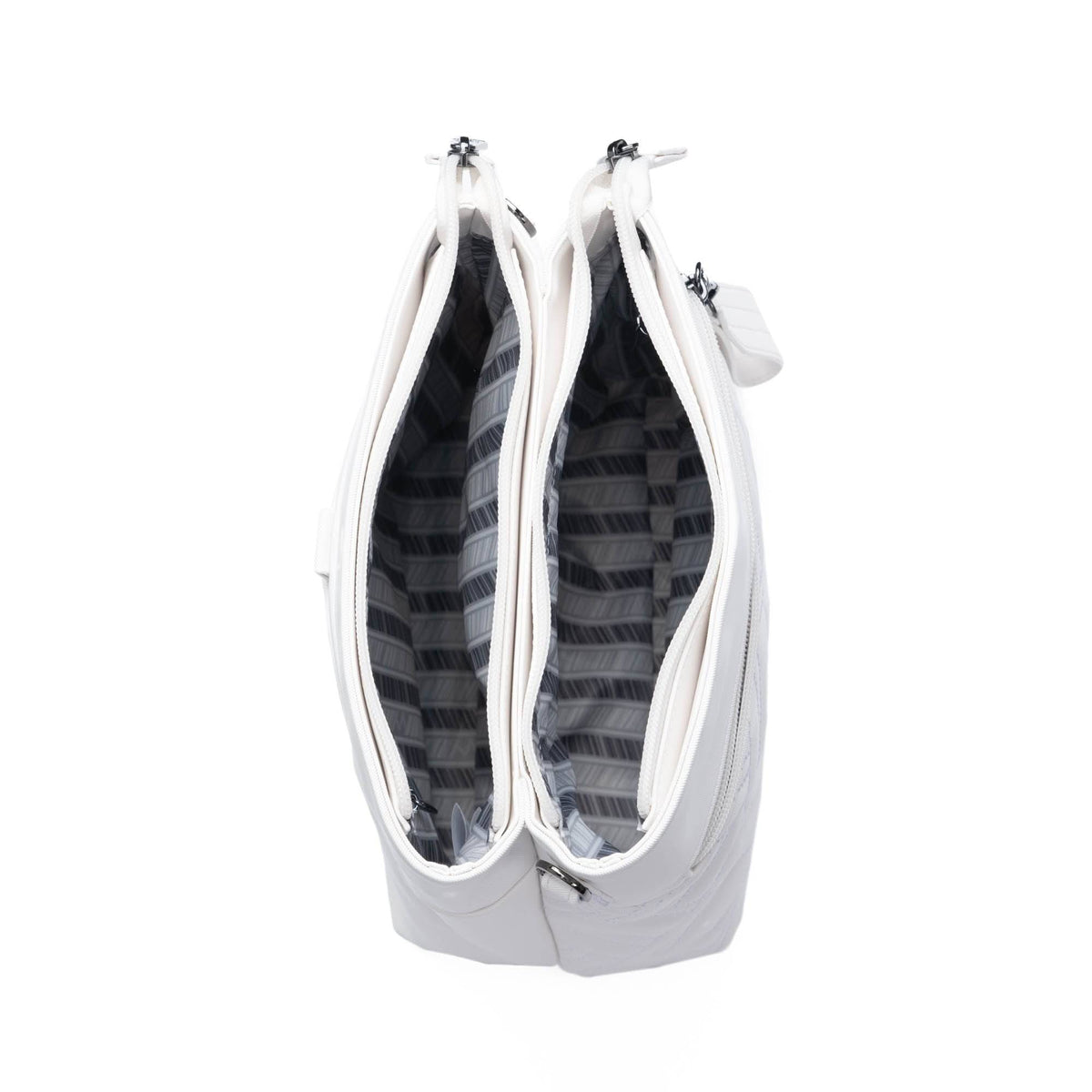 Double Dip Satin Luxe VL Crossbody Bag - WHITE - DoubleDip_SatinLuxe_White_05